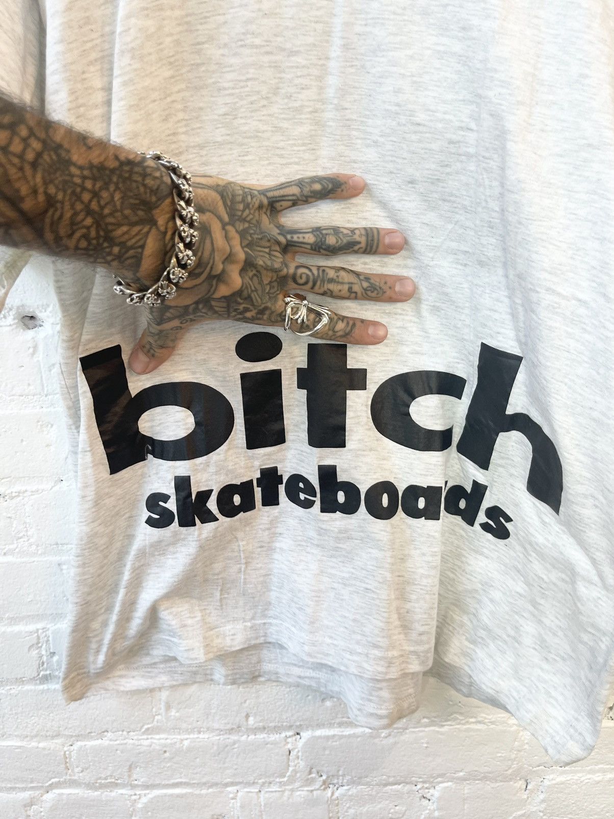 Vintage 90s BITCH SKATEBOARDS BRAND SPELL OUT T SHIRT SICK Size US M / EU 48-50 / 2 - 2 Thumbnail
