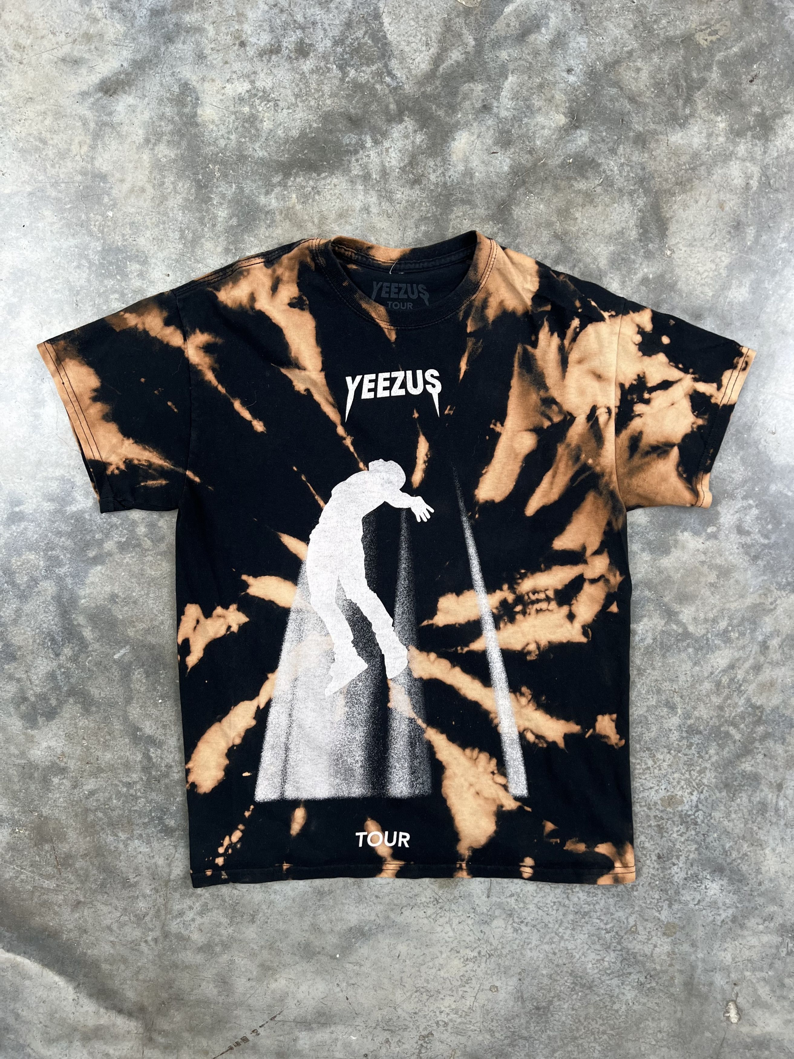 Vintage Kanye West Yeezus Tour Bleached Levitation Tee Black Medium ...