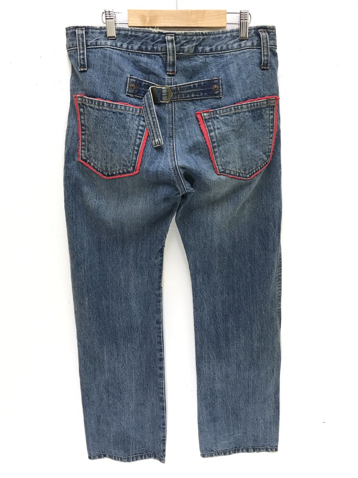Japanese Brand Jean Nassaus California Patchwork Denim Pant Regular Size US 31 - 7 Thumbnail