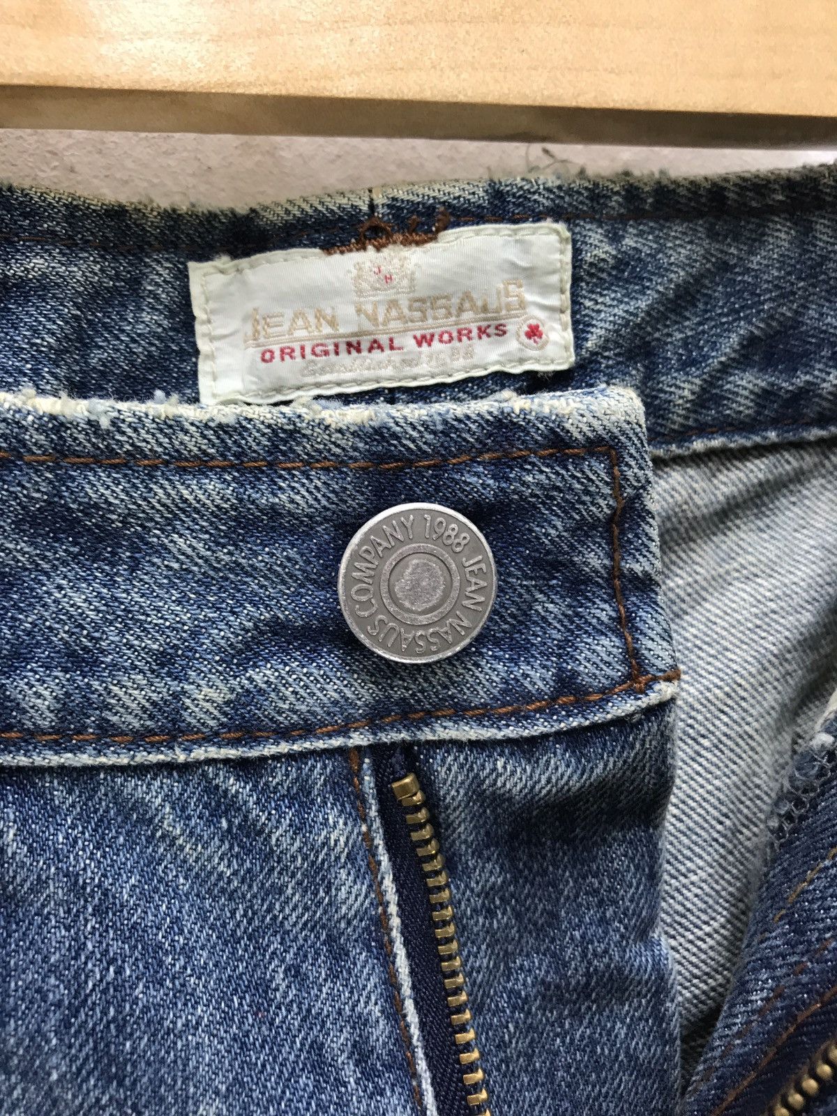 Japanese Brand Jean Nassaus California Patchwork Denim Pant Regular Size US 31 - 6 Thumbnail
