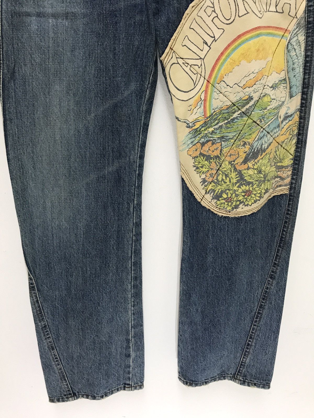 Japanese Brand Jean Nassaus California Patchwork Denim Pant Regular Size US 31 - 2 Thumbnail