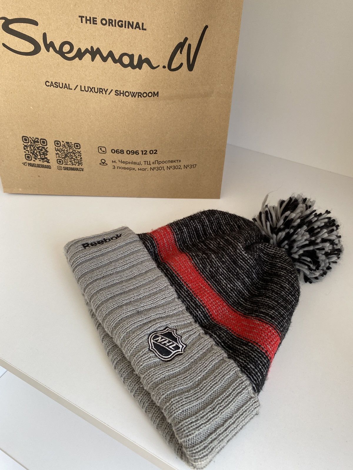 NHL × Reebok NHL Black Hawks Reebook beanie Size ONE SIZE - 4 Thumbnail