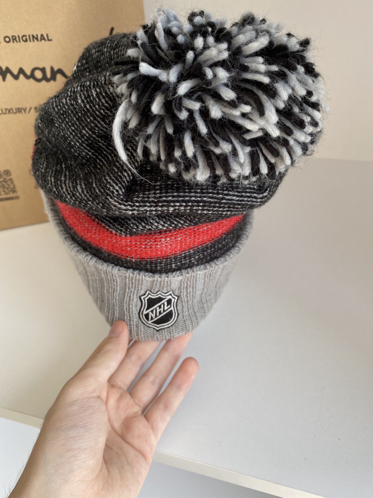 NHL × Reebok NHL Black Hawks Reebook beanie Size ONE SIZE - 3 Thumbnail