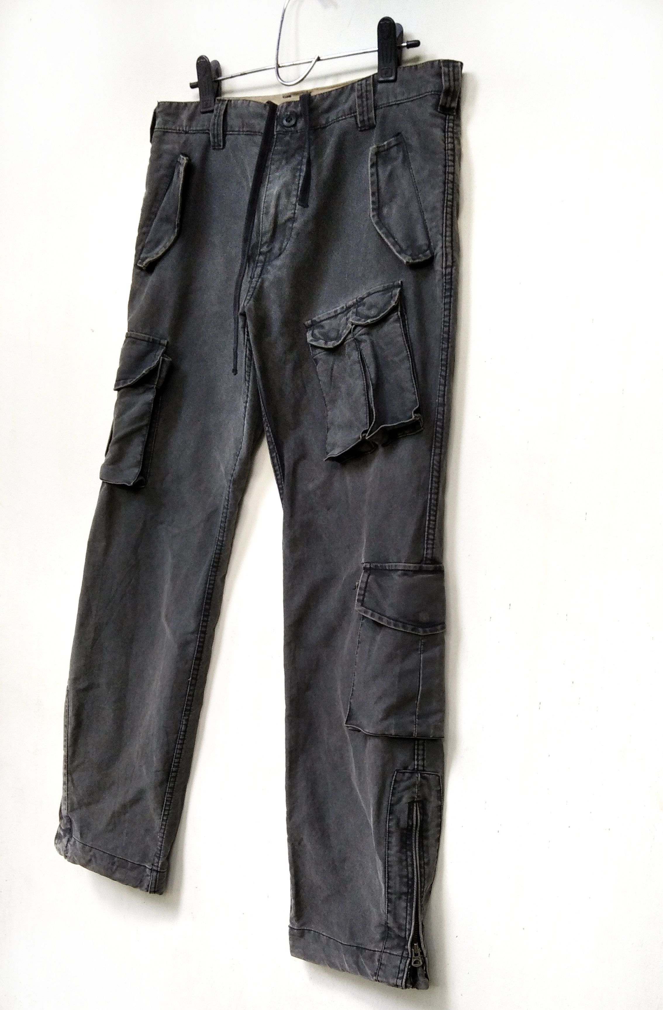 Japanese Brand Military Taktikal Plaid Black Cargo Pant Japanese Designer Size US 35 - 2 Thumbnail