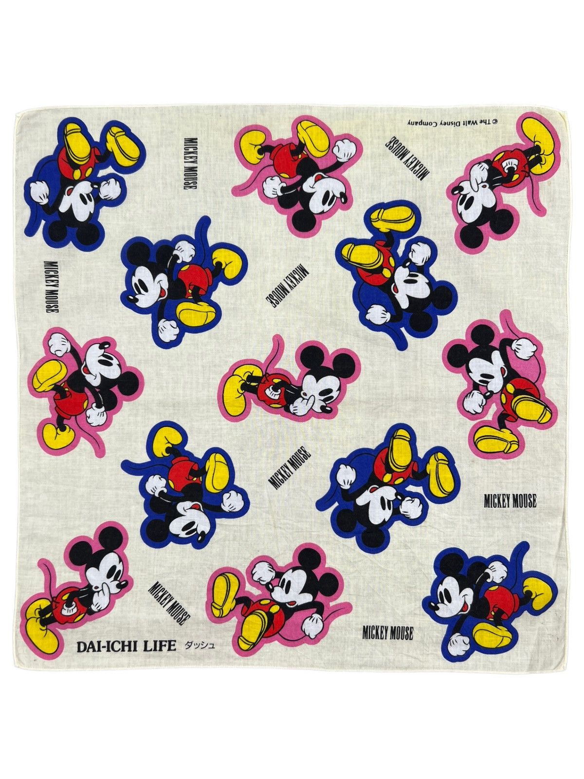 Disney Mickey Mouse Handkerchief Neckerchief Bandana Pocketsquare Size ONE SIZE - 1 Thumbnail