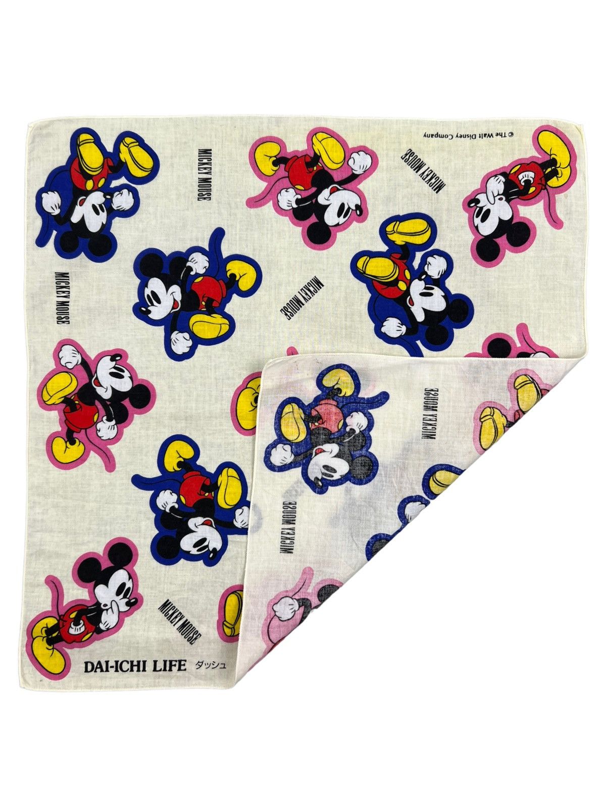 Disney Mickey Mouse Handkerchief Neckerchief Bandana Pocketsquare Size ONE SIZE - 4 Thumbnail