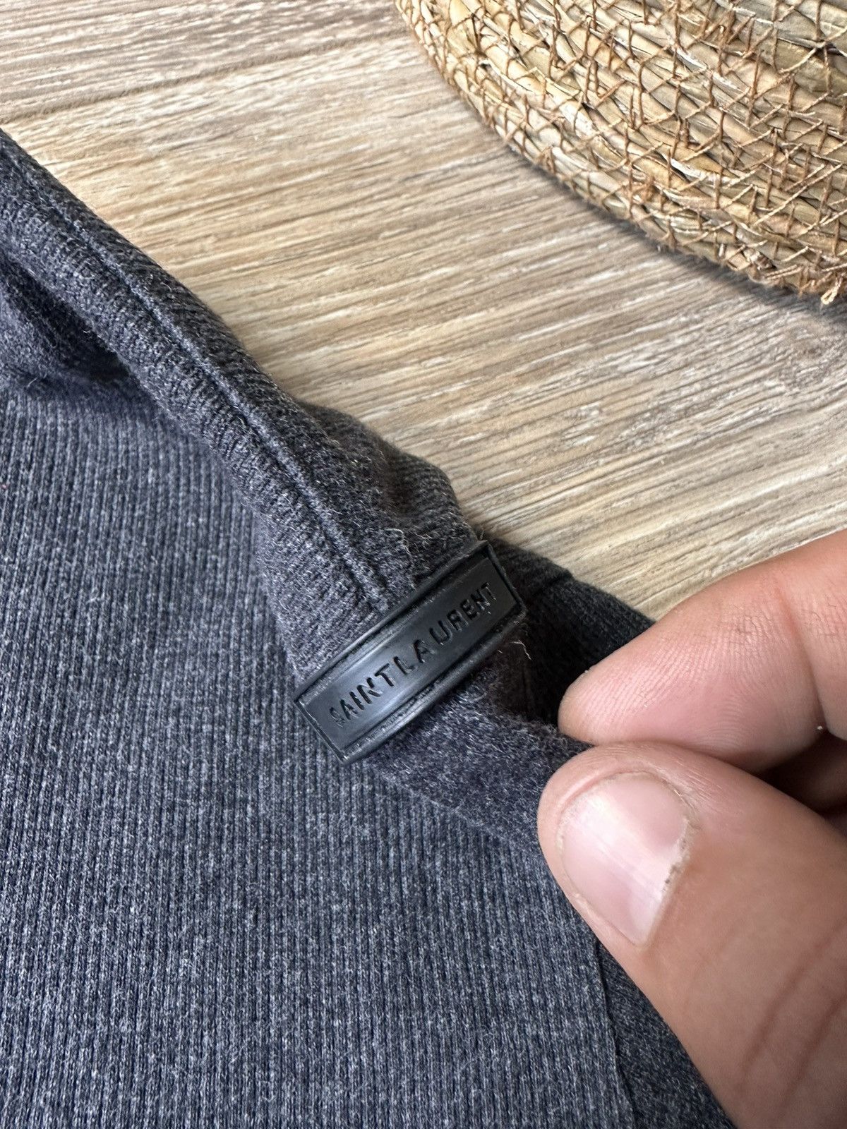 Saint Laurent Paris × Vintage × Yves Saint Laurent Saint Laurent Vintage Sweatshirt With Logo on the Sleeve Size US L / EU 52-54 / 3 - 3 Thumbnail