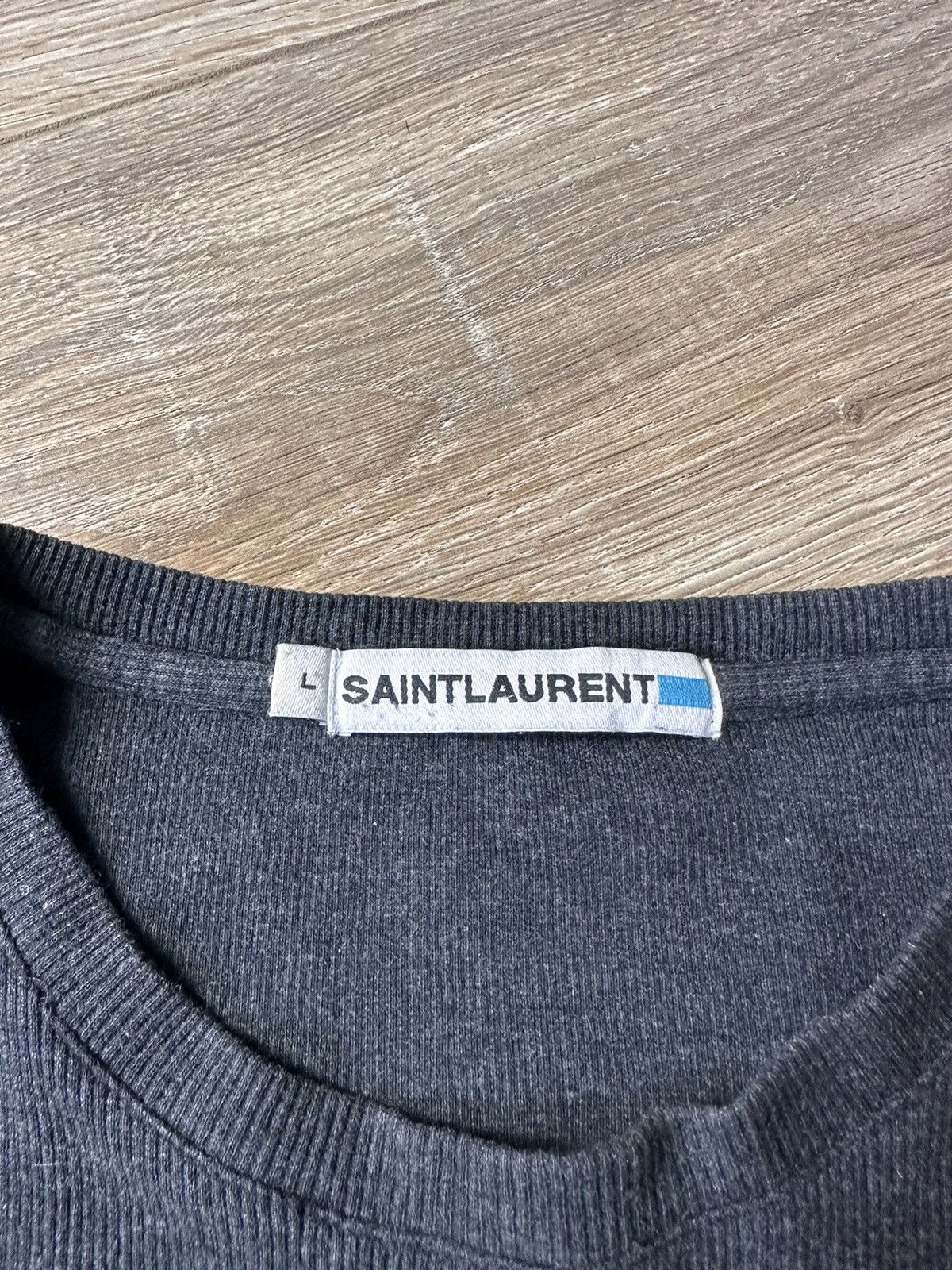 Saint Laurent Paris × Vintage × Yves Saint Laurent Saint Laurent Vintage Sweatshirt With Logo on the Sleeve Size US L / EU 52-54 / 3 - 2 Thumbnail