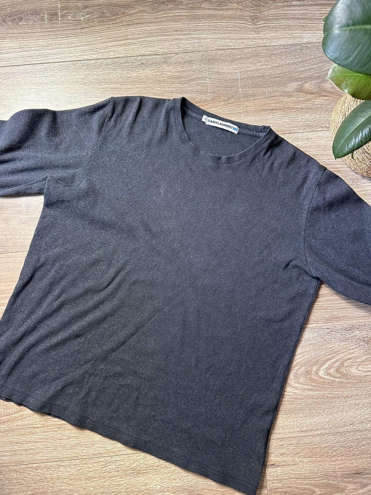 Saint Laurent Paris × Vintage × Yves Saint Laurent Saint Laurent Vintage Sweatshirt With Logo on the Sleeve Size US L / EU 52-54 / 3 - 4 Thumbnail