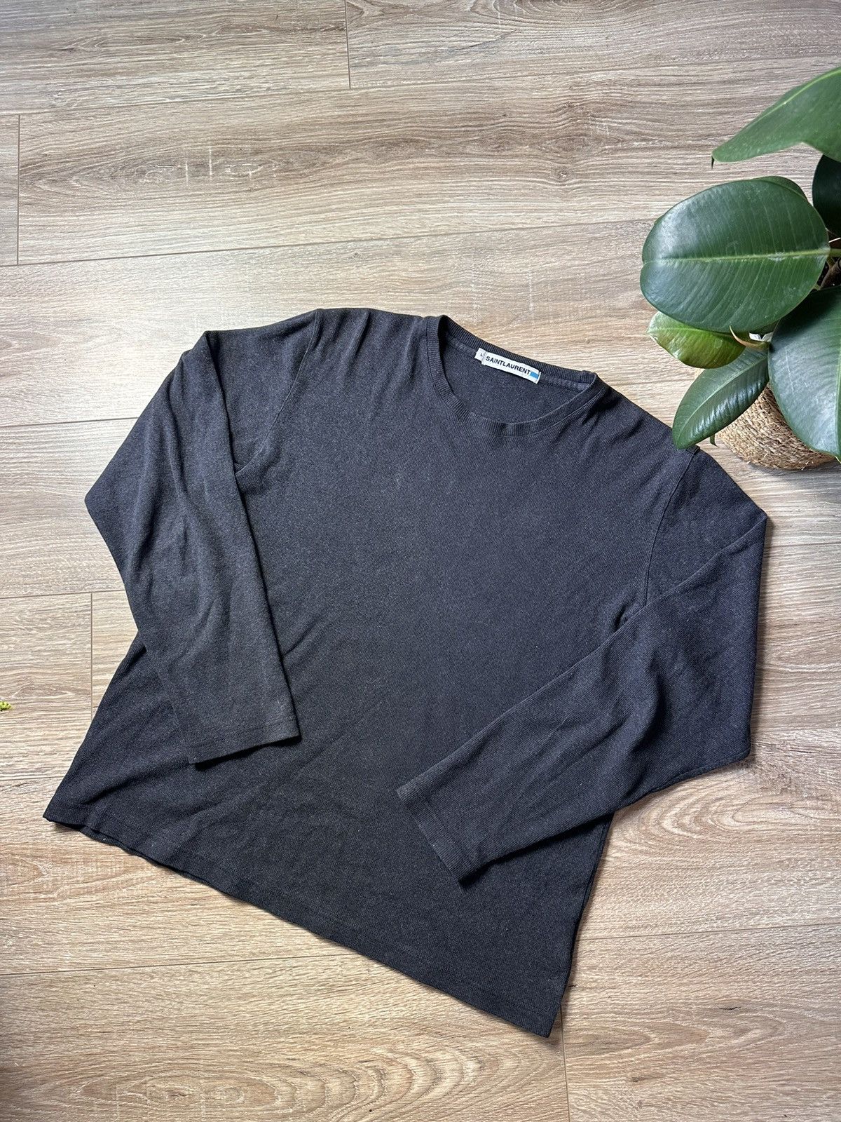 Saint Laurent Paris × Vintage × Yves Saint Laurent Saint Laurent Vintage Sweatshirt With Logo on the Sleeve Size US L / EU 52-54 / 3 - 1 Thumbnail