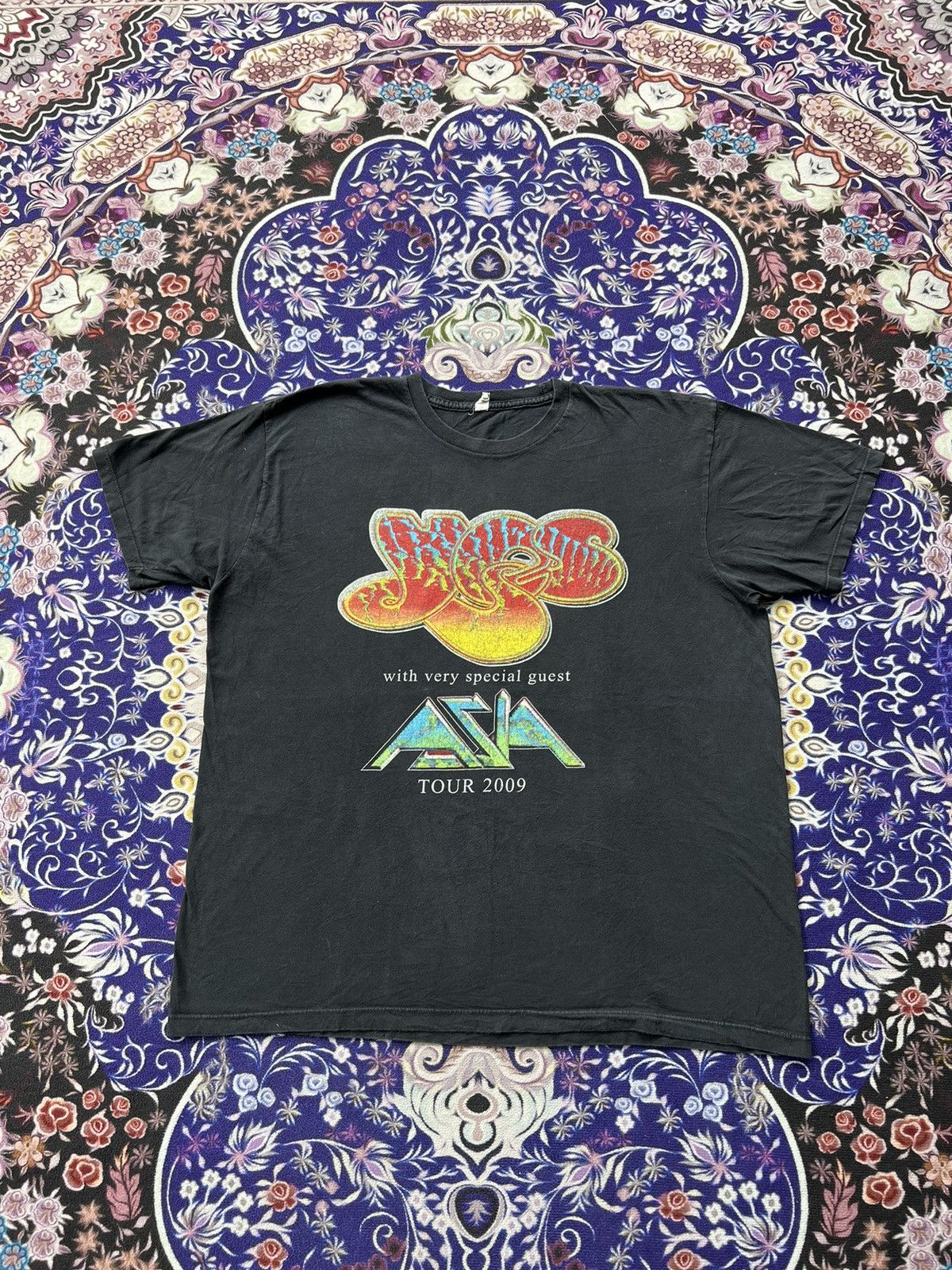 (L) Vintage Fragile Yes With Speacial Guest Asia Band Tees