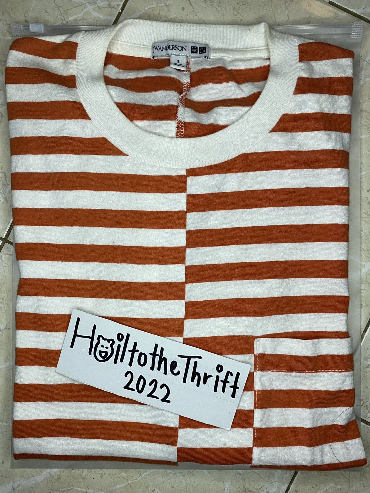 Japanese Brand J.W. Anderson Uniqlo Split Stripe Pocket Tee Size US S / EU 44-46 / 1 - 8 Thumbnail