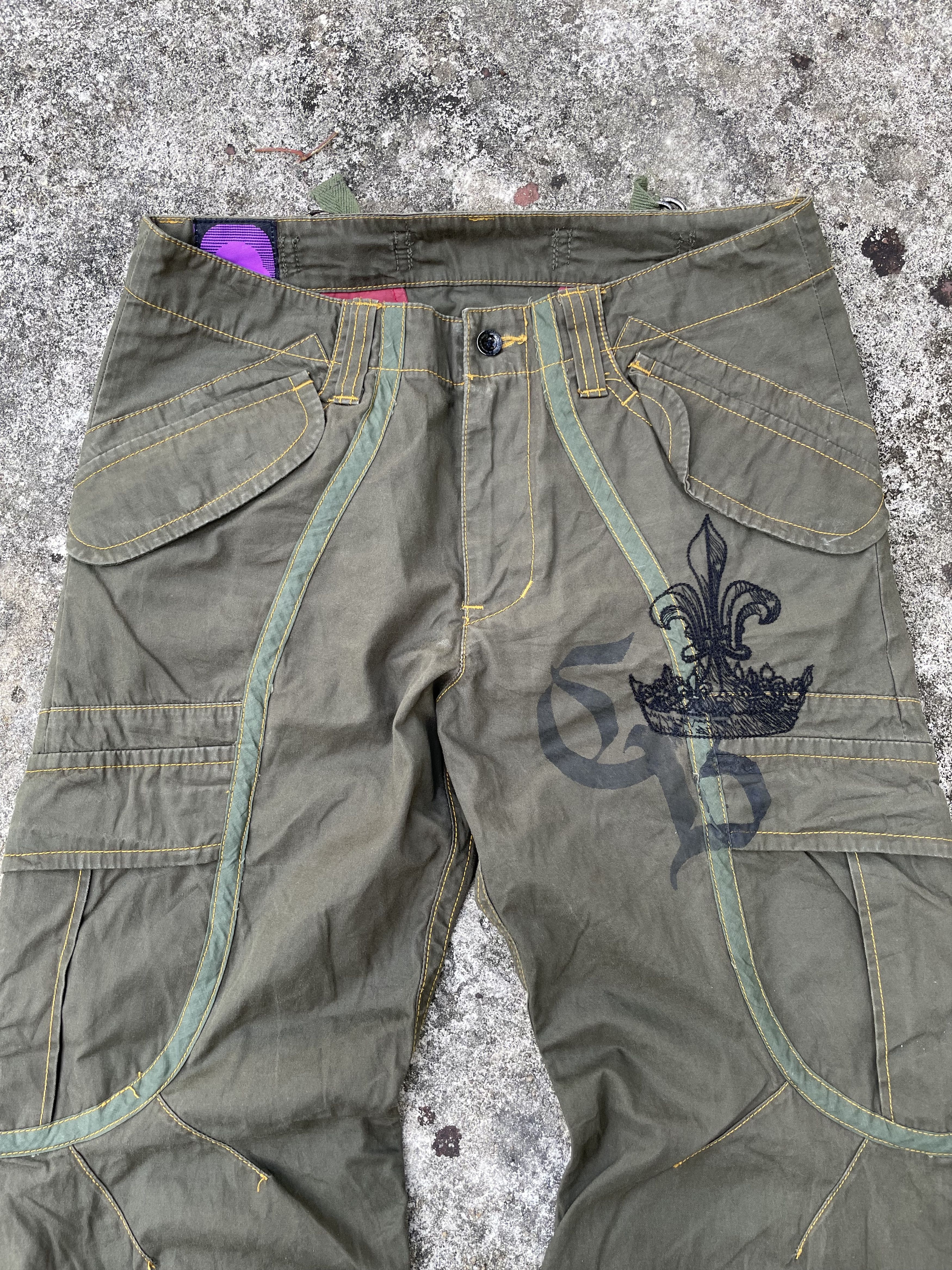 Japanese Brand Japanese Zipper Flare Bondage Cargo Pant Size US 31 - 4 Thumbnail