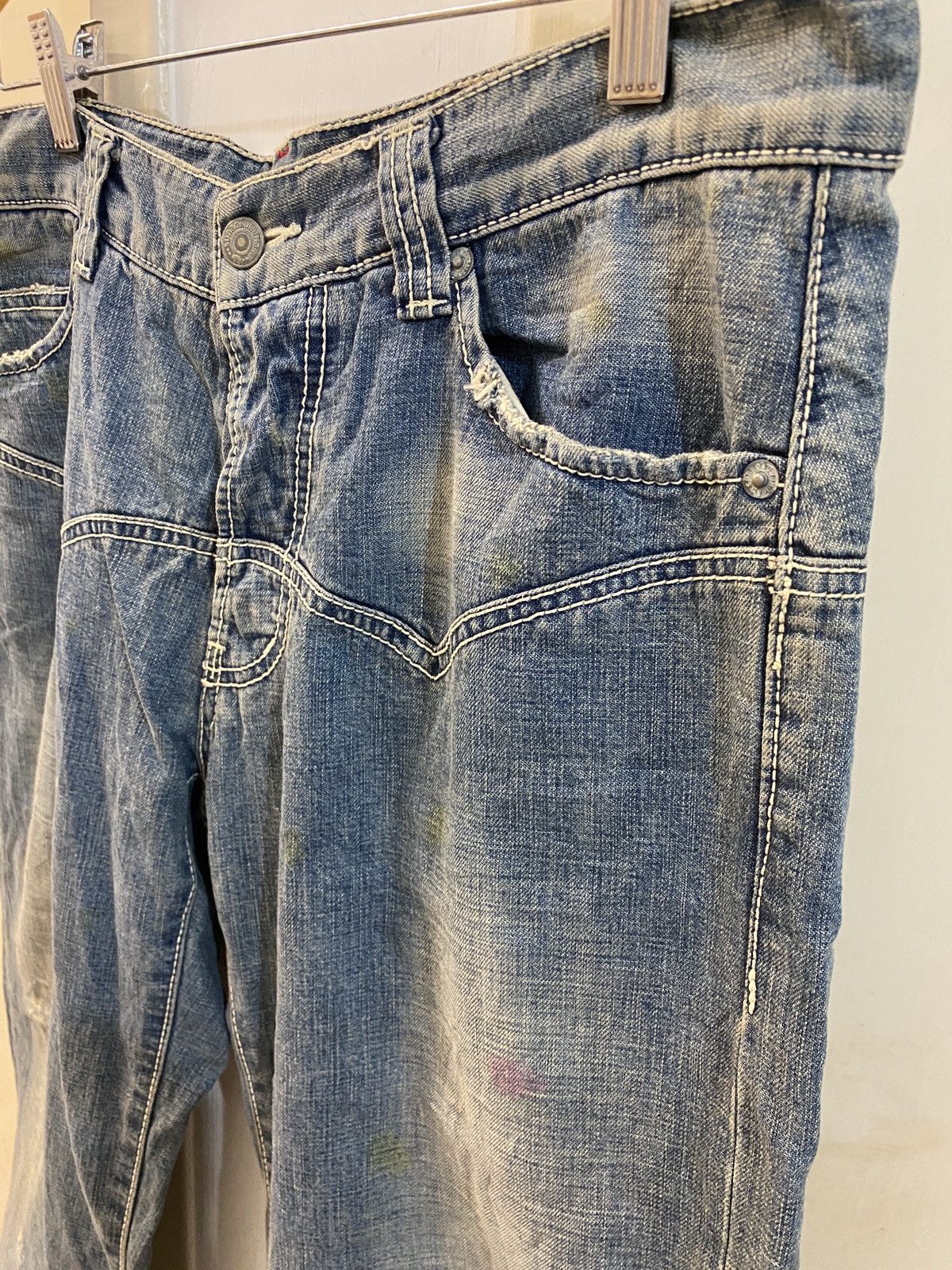 Issey Miyake 🔥🔥💰💰Sunao kuwahara Denim cropped jeans men Size US 33 - 6 Thumbnail