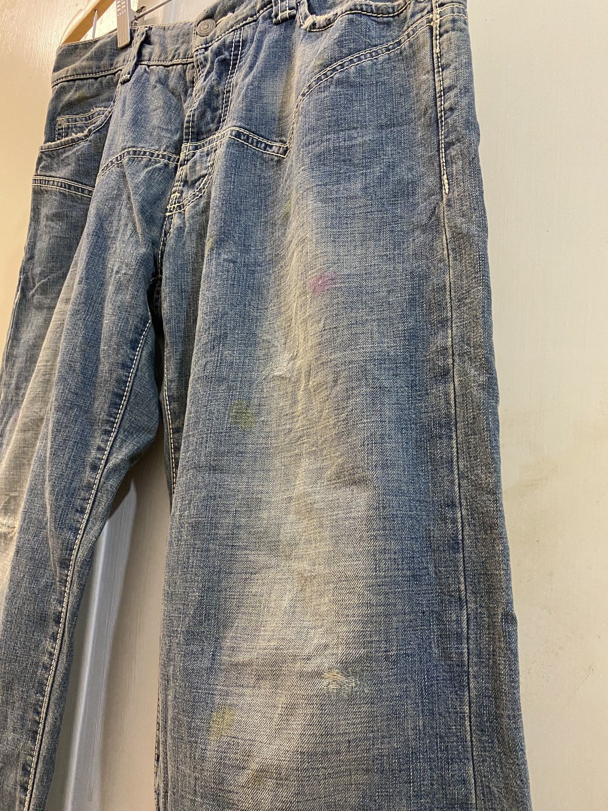 Issey Miyake 🔥🔥💰💰Sunao kuwahara Denim cropped jeans men Size US 33 - 7 Thumbnail
