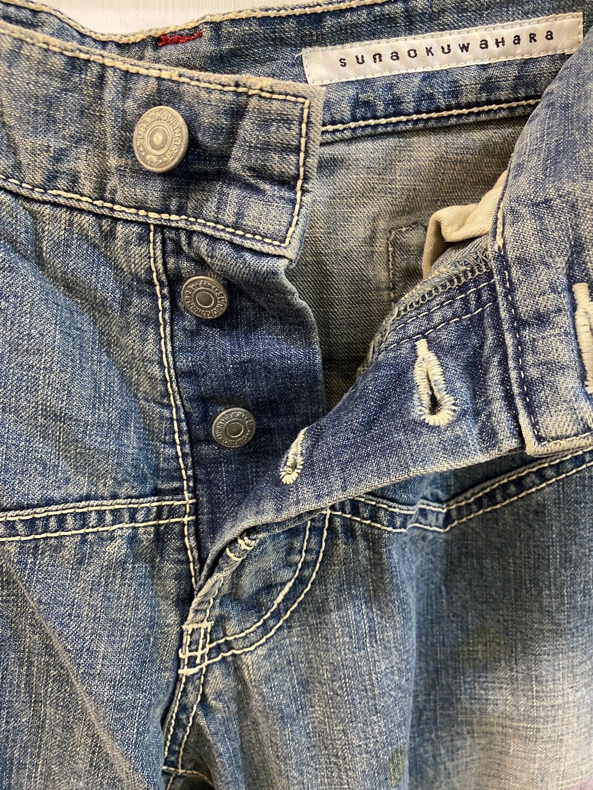 Issey Miyake 🔥🔥💰💰Sunao kuwahara Denim cropped jeans men Size US 33 - 13 Thumbnail
