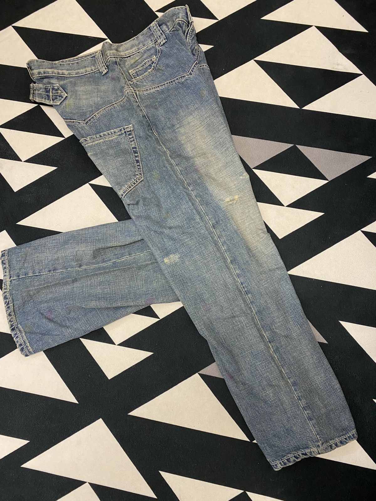 Issey Miyake 🔥🔥💰💰Sunao kuwahara Denim cropped jeans men Size US 33 - 15 Thumbnail