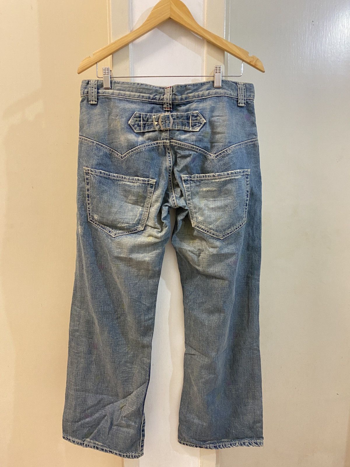 Issey Miyake 🔥🔥💰💰Sunao kuwahara Denim cropped jeans men Size US 33 - 2 Thumbnail