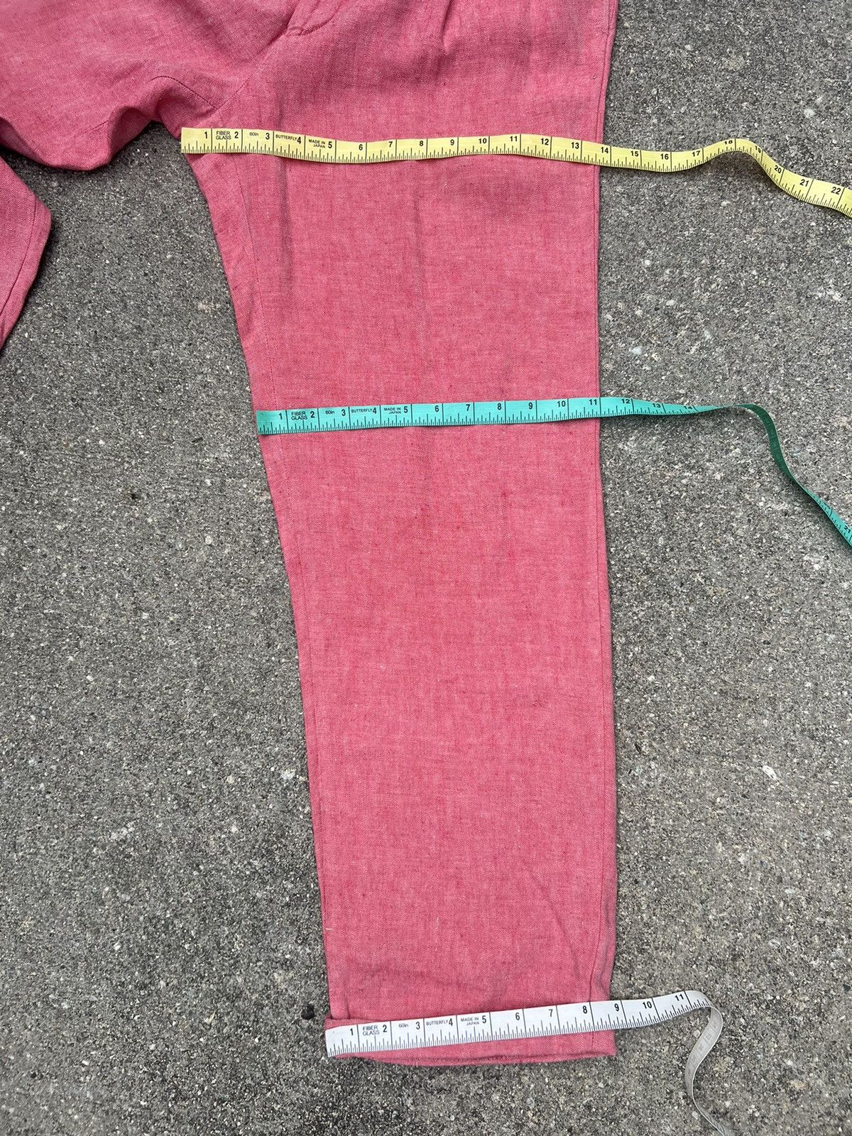 Mademoiselle Non Non Papas Japan “ Special “ Pink Linen Trouser Pant Size US 31 - 21 Thumbnail