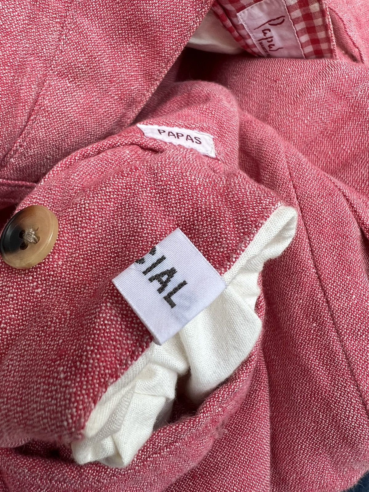 Mademoiselle Non Non Papas Japan “ Special “ Pink Linen Trouser Pant Size US 31 - 18 Thumbnail