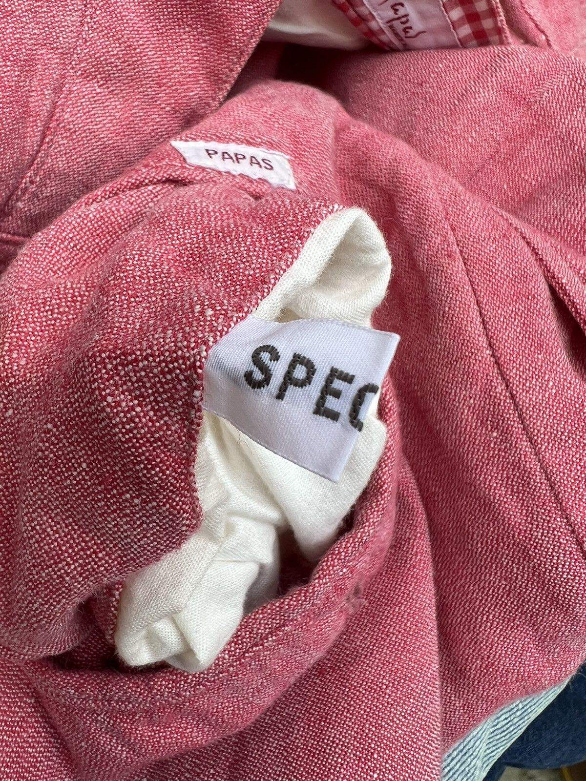 Mademoiselle Non Non Papas Japan “ Special “ Pink Linen Trouser Pant Size US 31 - 17 Thumbnail