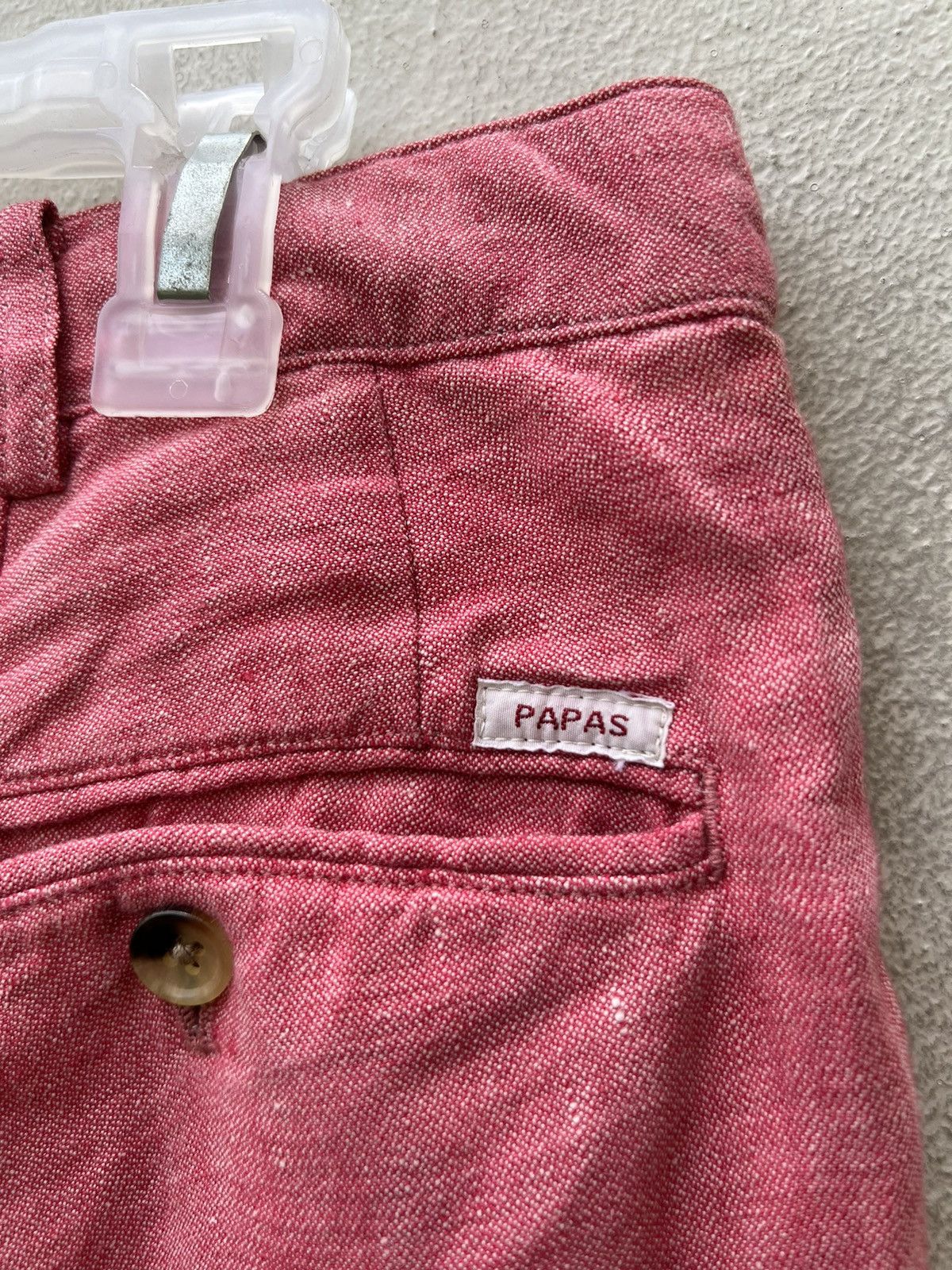 Mademoiselle Non Non Papas Japan “ Special “ Pink Linen Trouser Pant Size US 31 - 13 Thumbnail