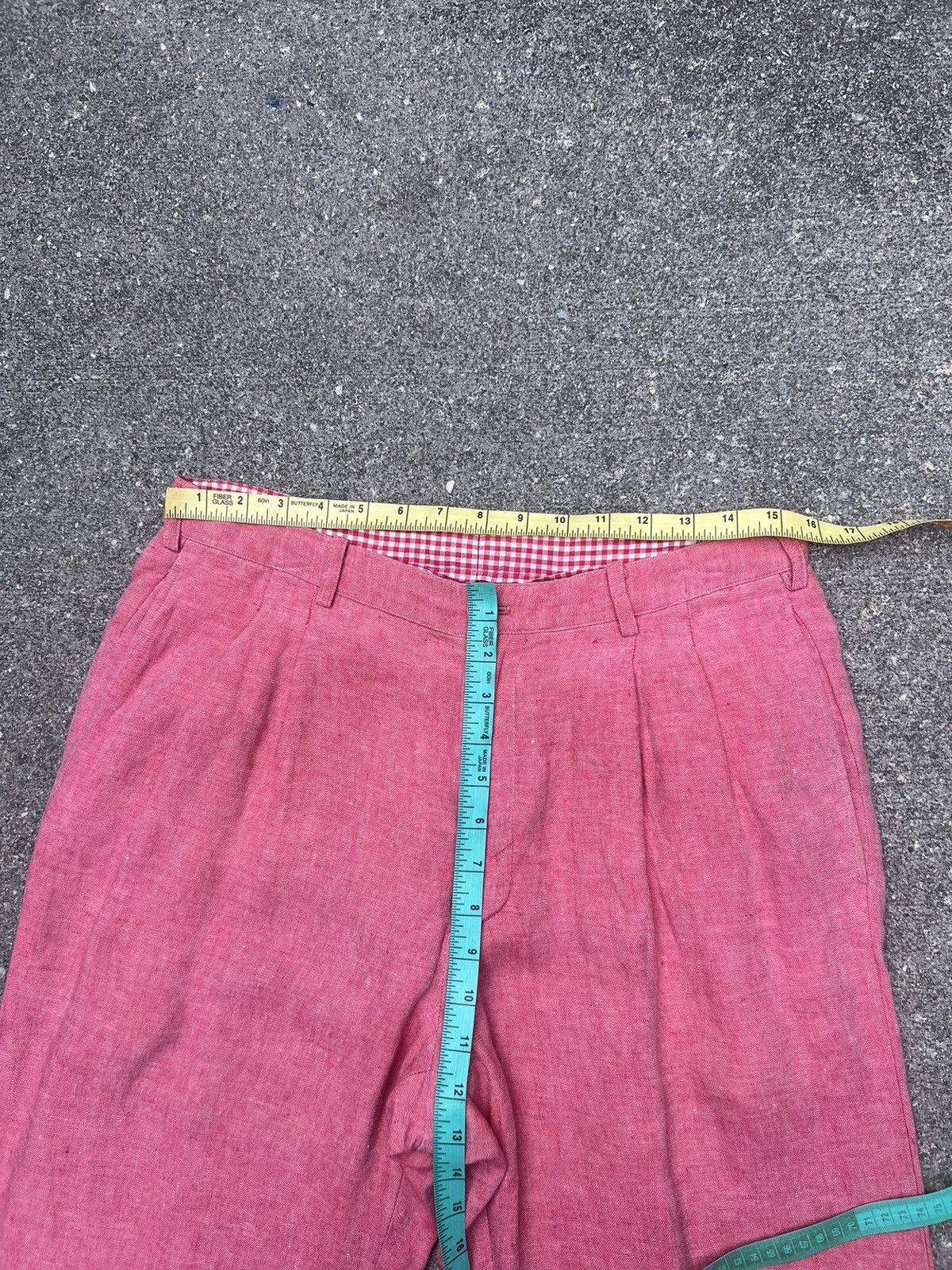 Mademoiselle Non Non Papas Japan “ Special “ Pink Linen Trouser Pant Size US 31 - 20 Thumbnail