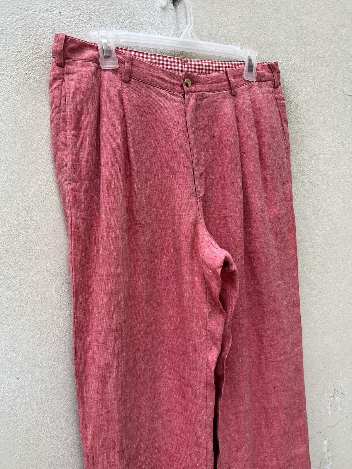 Mademoiselle Non Non Papas Japan “ Special “ Pink Linen Trouser Pant Size US 31 - 2 Thumbnail