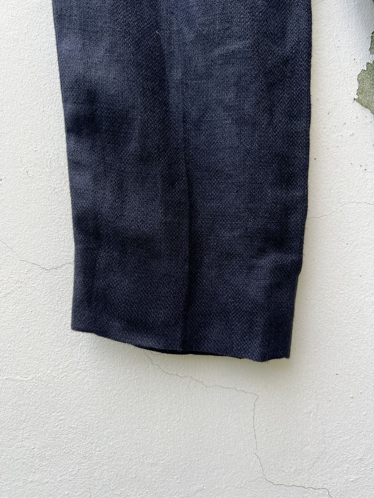 Japanese Brand × Mademoiselle Non Non × Vintage Vintage Papas Japan Thick Black Linen Trouser Pant Size US 29 - 7 Thumbnail