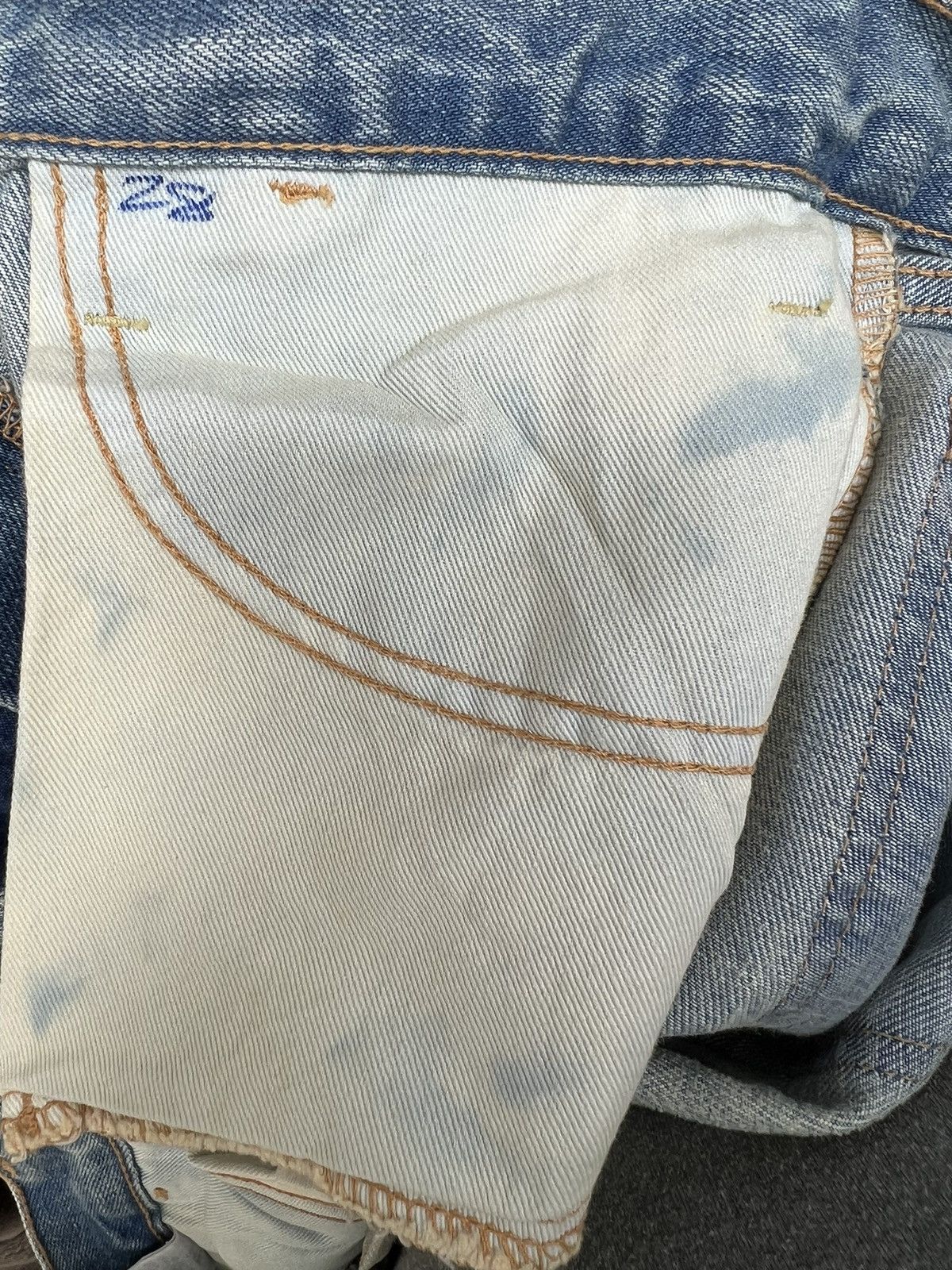Levi's Vintage Clothing VTG 2004 LVC Levi’s 646 E Orange Tab Fade Denim Flare Jeans Size US 32 / EU 48 - 22 Thumbnail
