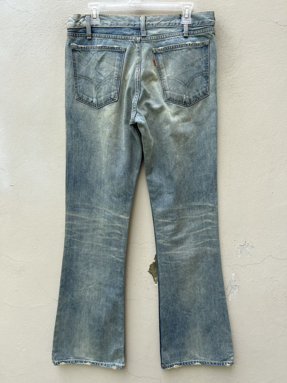 Levi's Vintage Clothing VTG 2004 LVC Levi’s 646 E Orange Tab Fade Denim Flare Jeans Size US 32 / EU 48 - 15 Thumbnail
