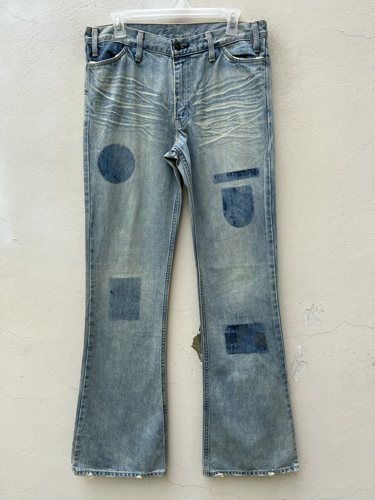 Levi's Vintage Clothing VTG 2004 LVC Levi’s 646 E Orange Tab Fade Denim Flare Jeans Size US 32 / EU 48 - 6 Thumbnail