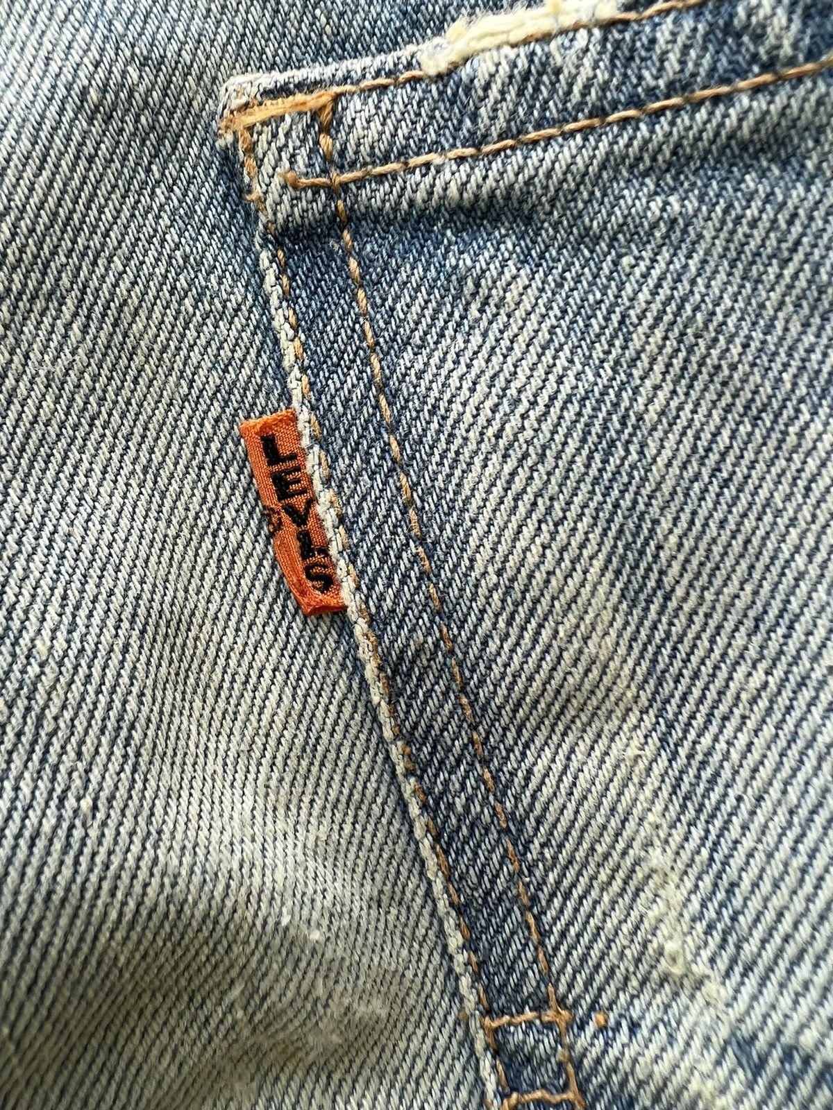 Levi's Vintage Clothing VTG 2004 LVC Levi’s 646 E Orange Tab Fade Denim Flare Jeans Size US 32 / EU 48 - 20 Thumbnail