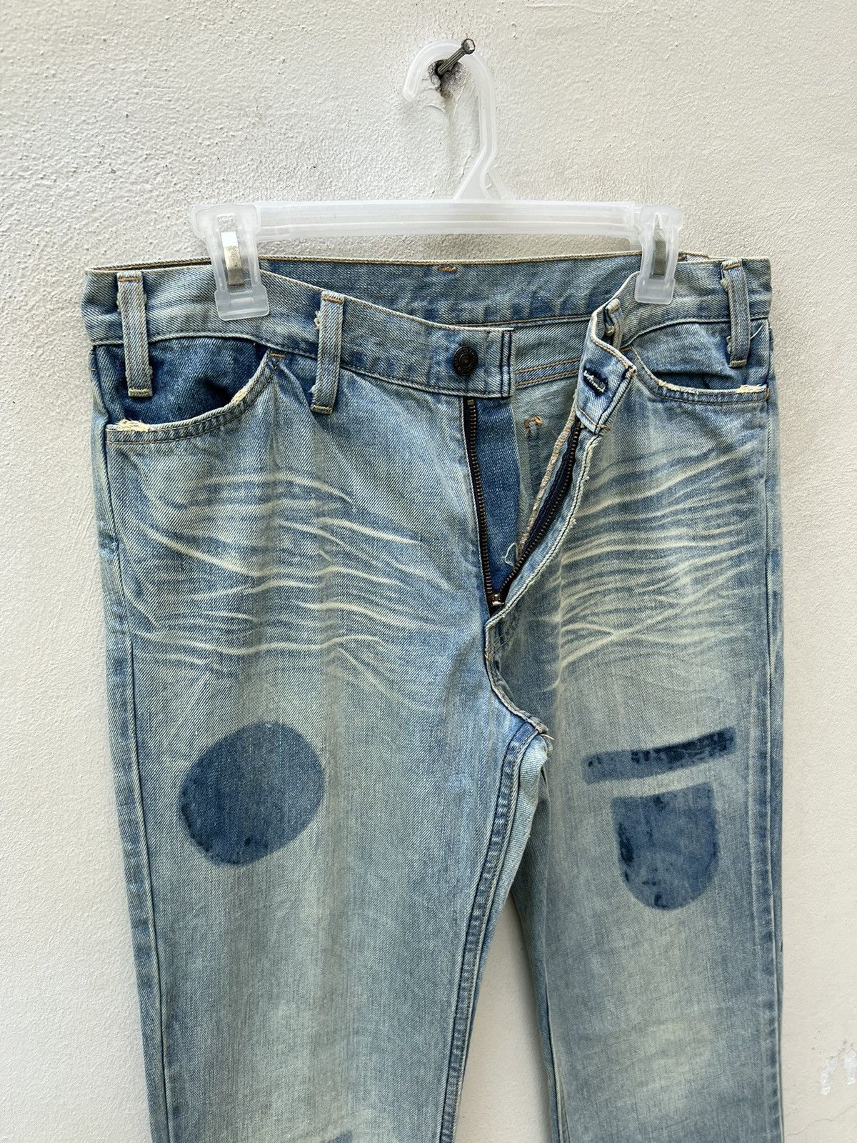 Levi's Vintage Clothing VTG 2004 LVC Levi’s 646 E Orange Tab Fade Denim Flare Jeans Size US 32 / EU 48 - 9 Thumbnail