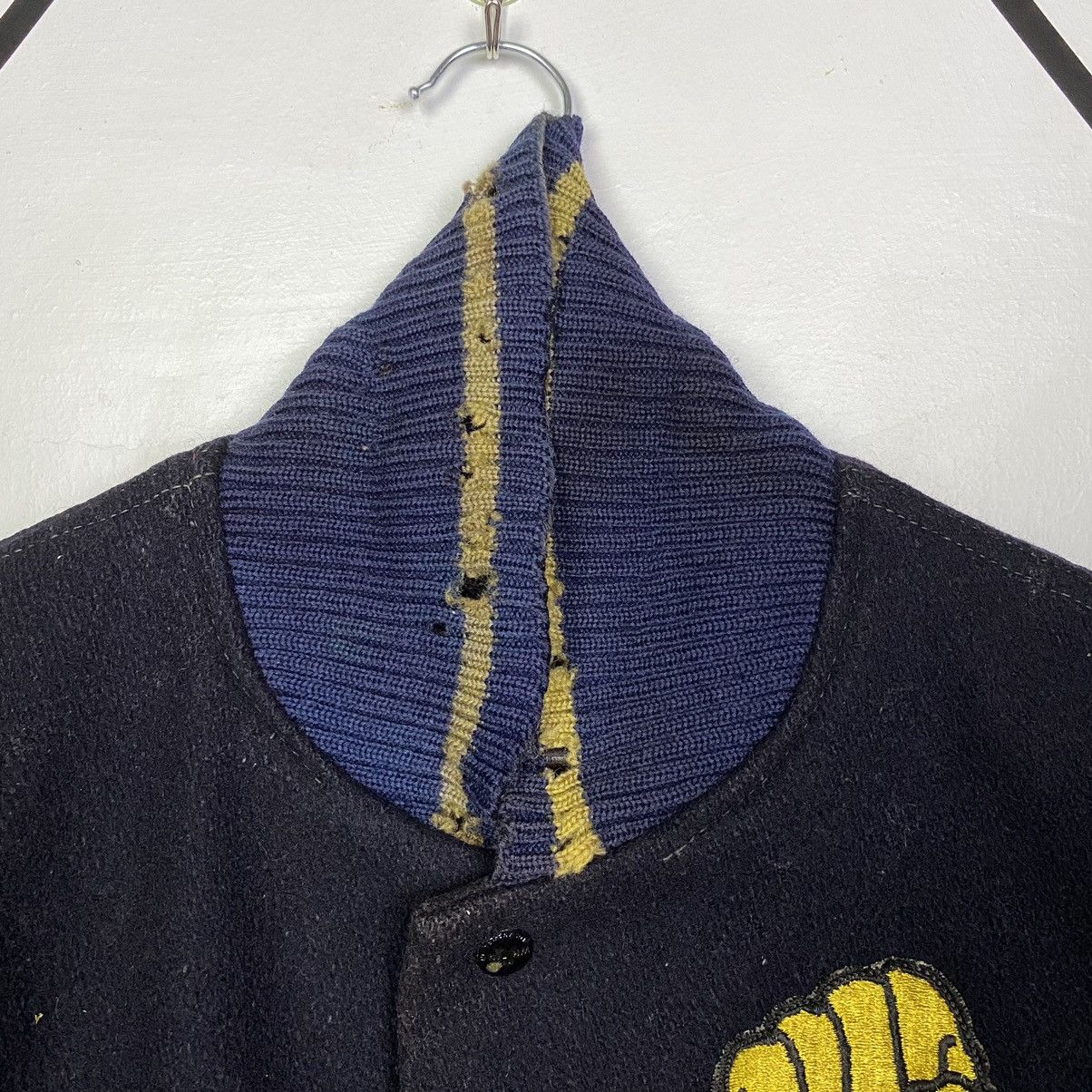 Vintage Vintage 60s Karate Varsity Sleeve Leather Distressed Size US M / EU 48-50 / 2 - 5 Thumbnail