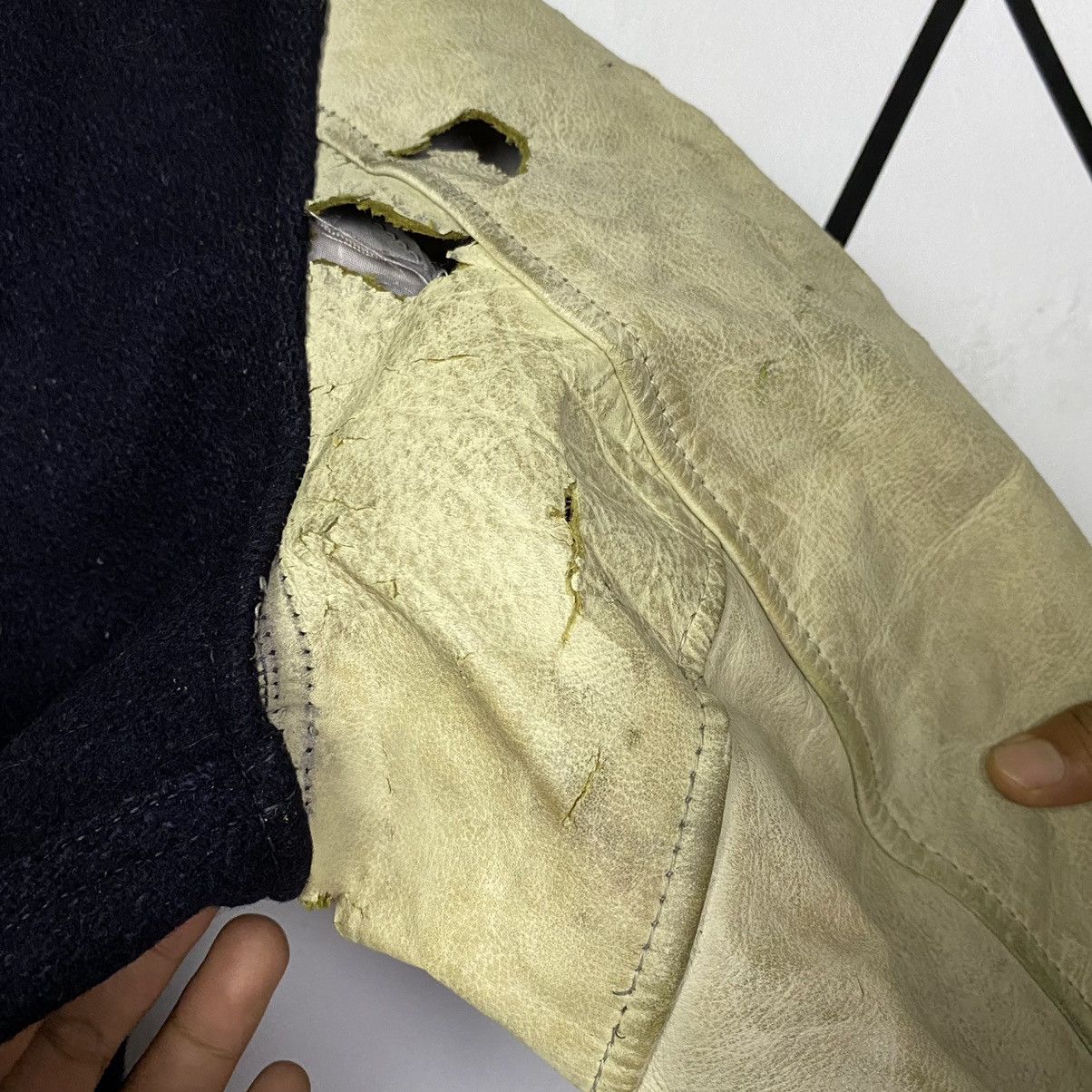 Vintage Vintage 60s Karate Varsity Sleeve Leather Distressed Size US M / EU 48-50 / 2 - 14 Thumbnail