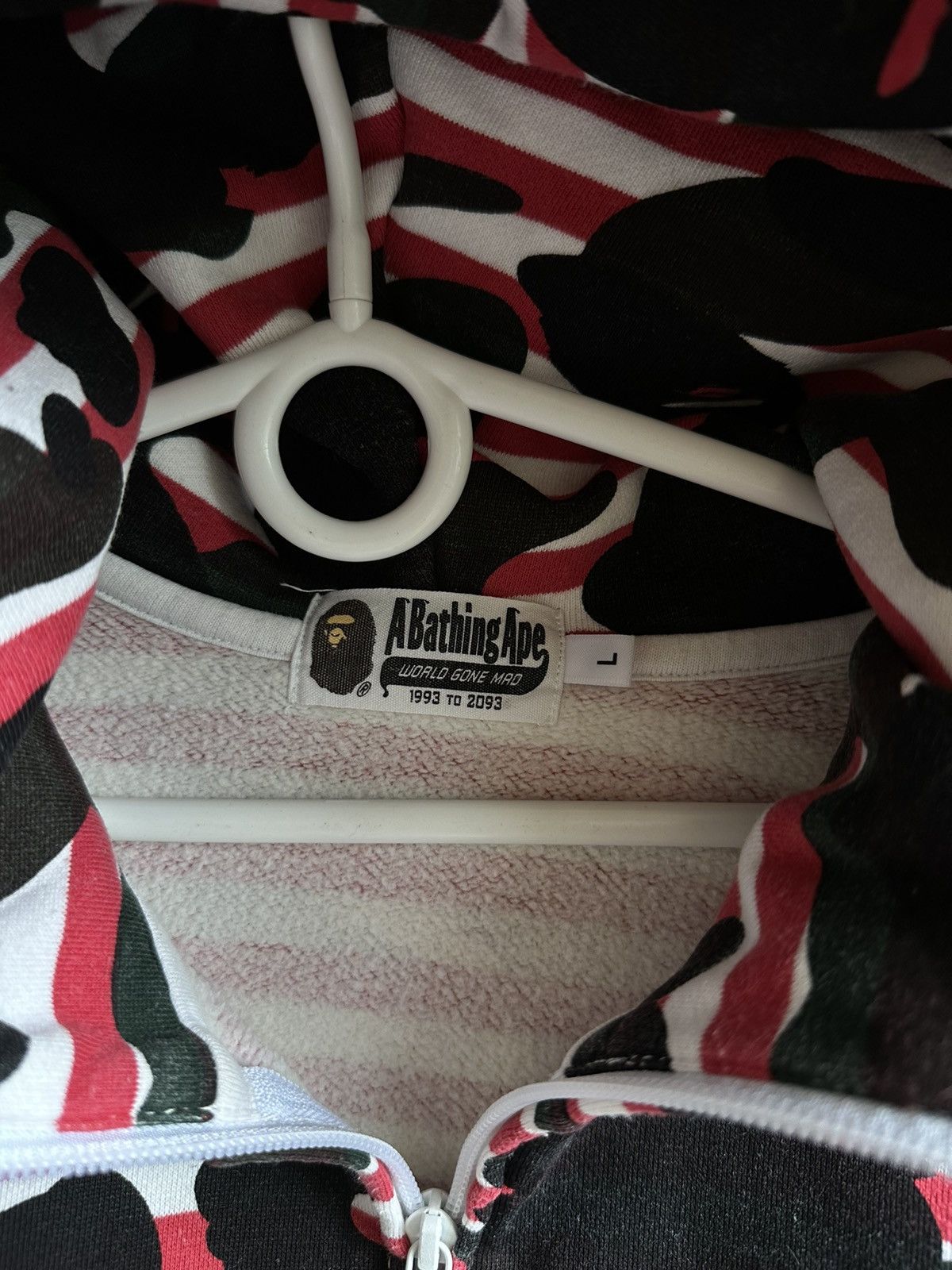Bape Stripe 1st Camo Full Zip Hoodie Size US L / EU 52-54 / 3 - 7 Thumbnail