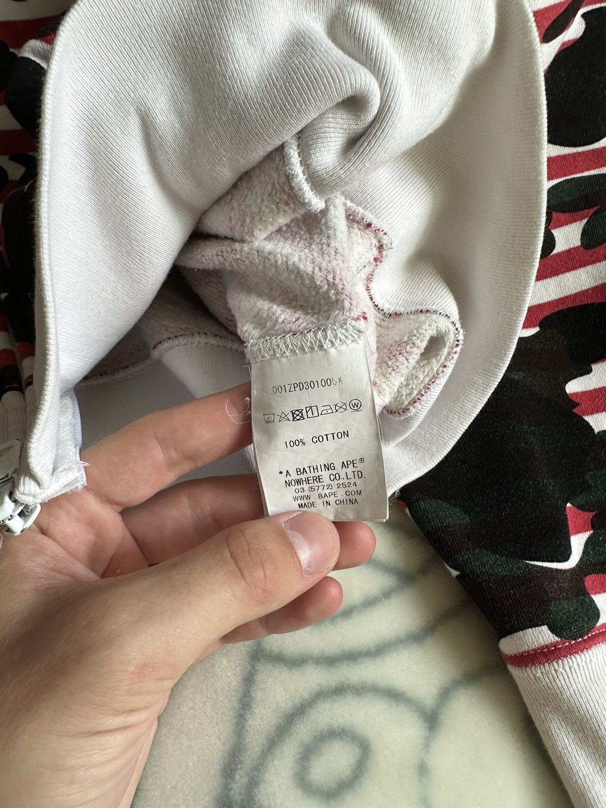 Bape Stripe 1st Camo Full Zip Hoodie Size US L / EU 52-54 / 3 - 8 Thumbnail