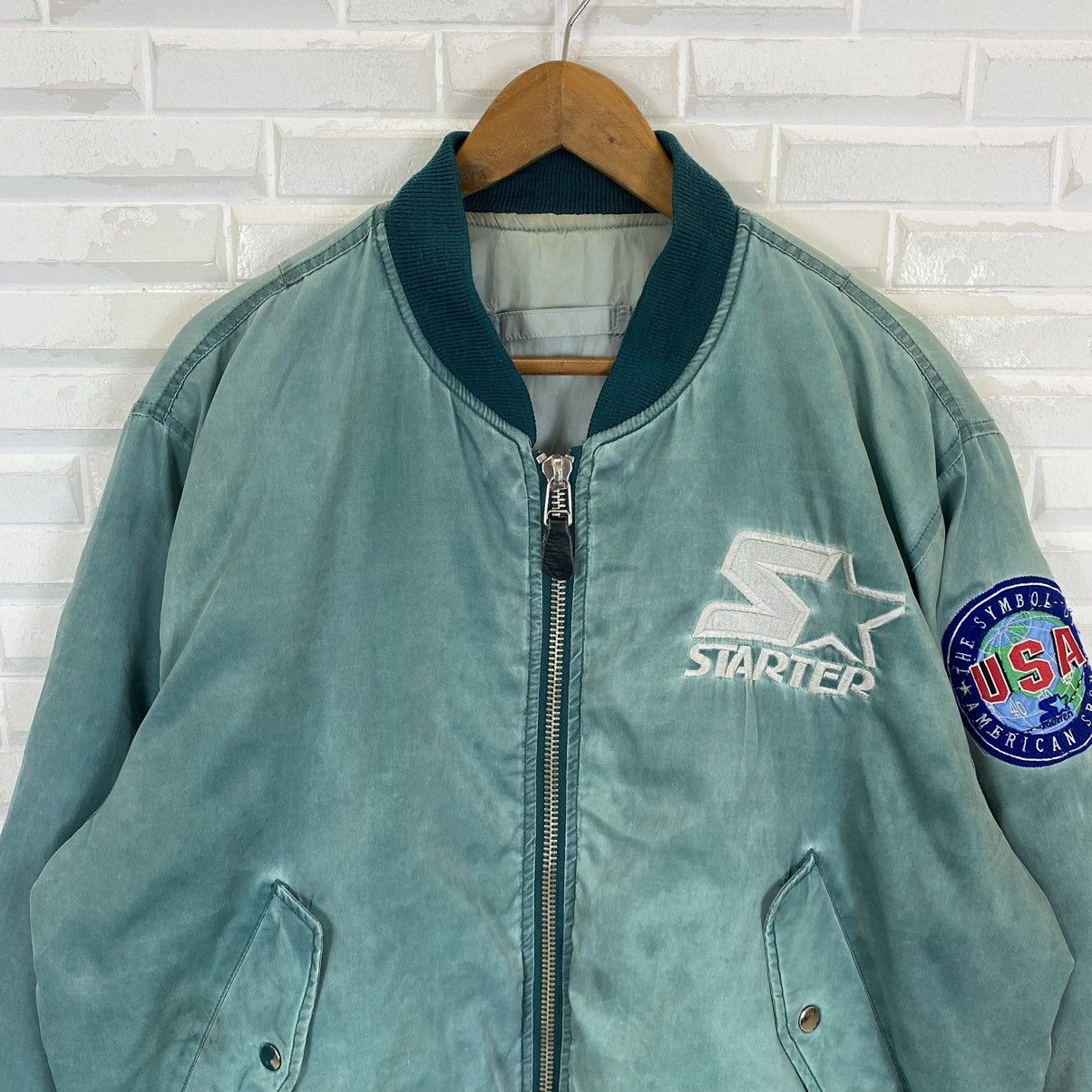 Starter ☀️Vintage Starter American Sport bomber jacket Size US L / EU 52-54 / 3 - 5 Thumbnail