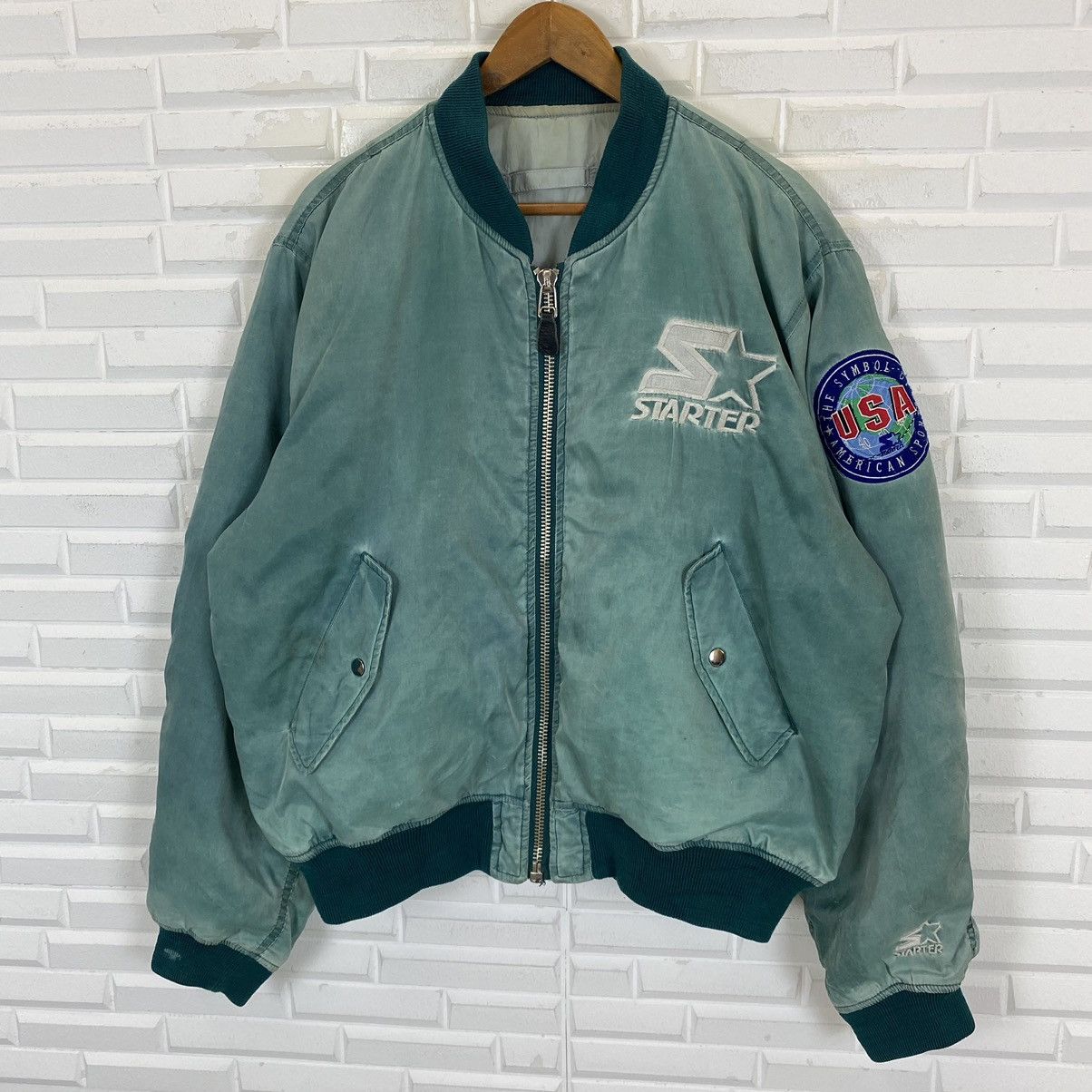 Starter ☀️Vintage Starter American Sport bomber jacket Size US L / EU 52-54 / 3 - 4 Thumbnail