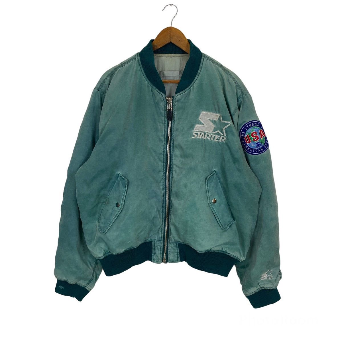 Starter ☀️Vintage Starter American Sport bomber jacket Size US L / EU 52-54 / 3 - 1 Thumbnail