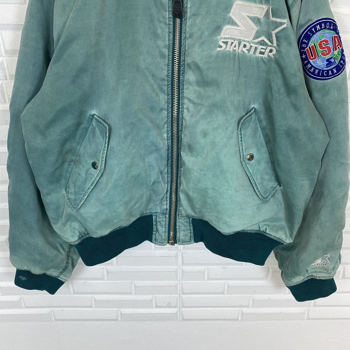 Starter ☀️Vintage Starter American Sport bomber jacket Size US L / EU 52-54 / 3 - 6 Thumbnail