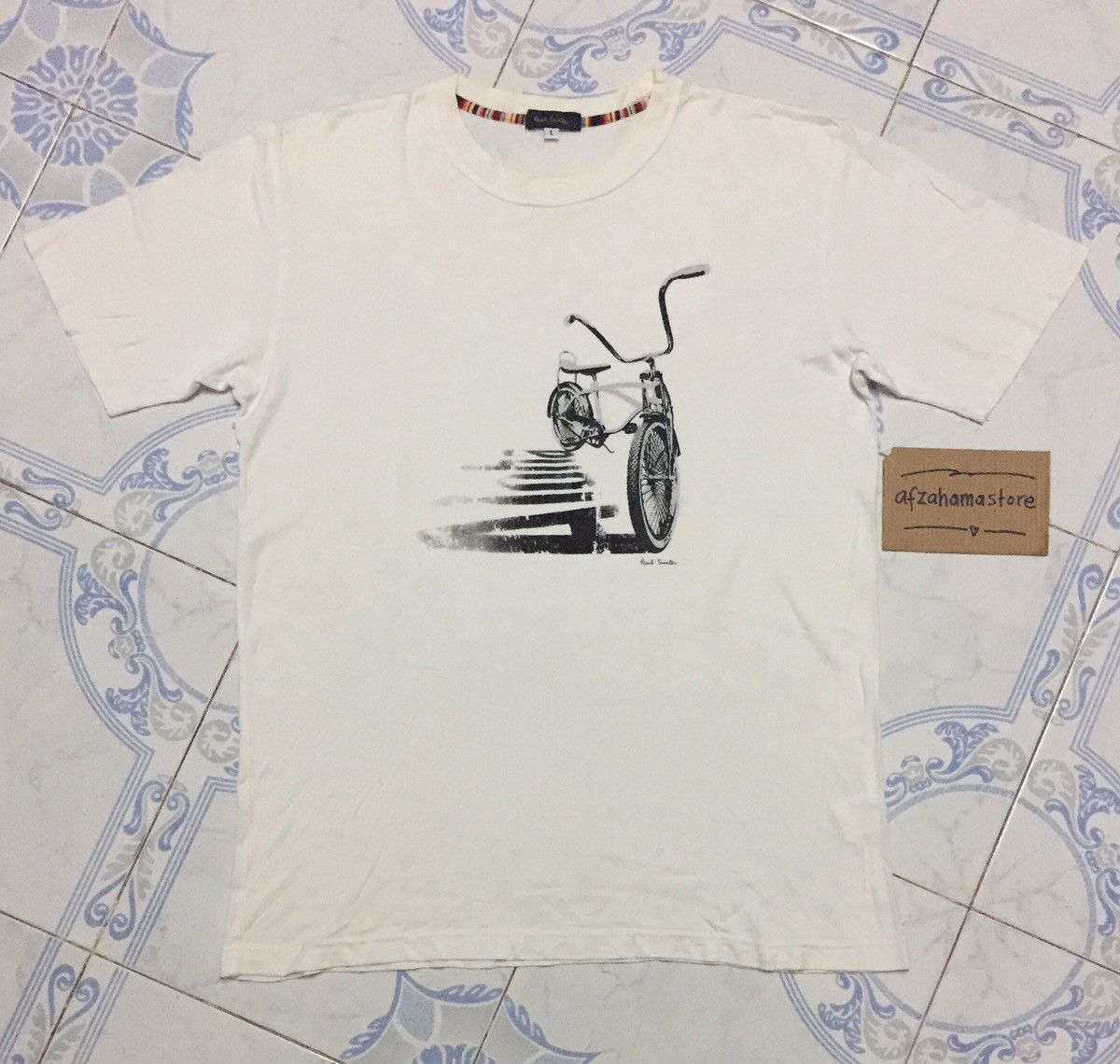 Paul Smith Aloha Bicycle Printed Paul Smith Tshirt Made in Japan Size US L / EU 52-54 / 3 - 1 Thumbnail