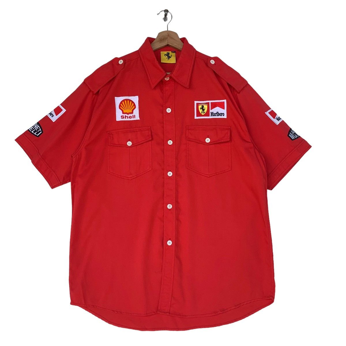 Ferrari × Vintage 1996 Ferrari Racing Team Officials Race F1 Team Shirt Size US XL / EU 56 / 4 - 1 Thumbnail