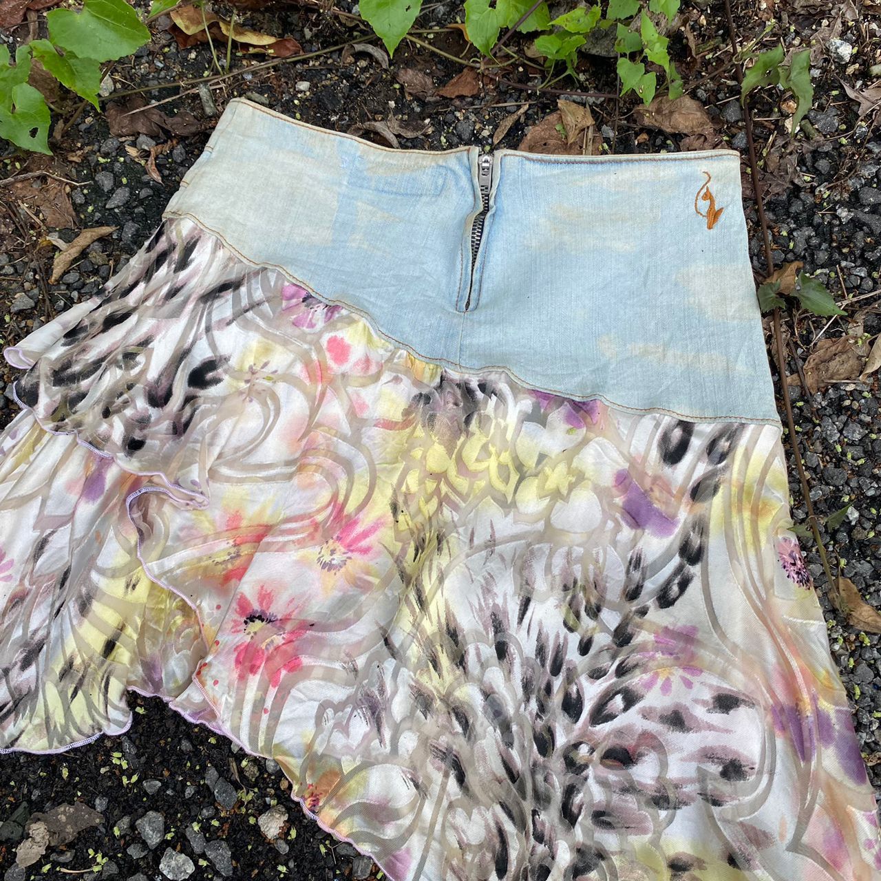 If Six Was Nine Baby Phat by Kimora Lee Simmons Silk Skirt Size 28" / US 6 / IT 42 - 5 Thumbnail