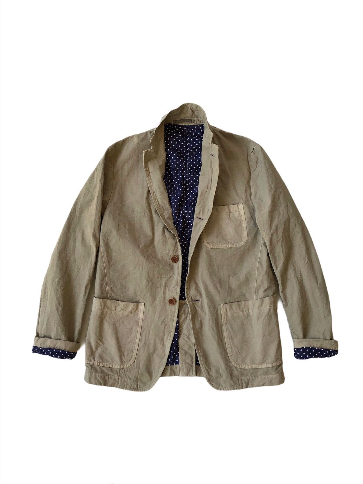 Comme des Garcons AW11 Comme des Garçons Homme Polka Dot Lining Work Jacket Size US M / EU 48-50 / 2 - 2 Thumbnail