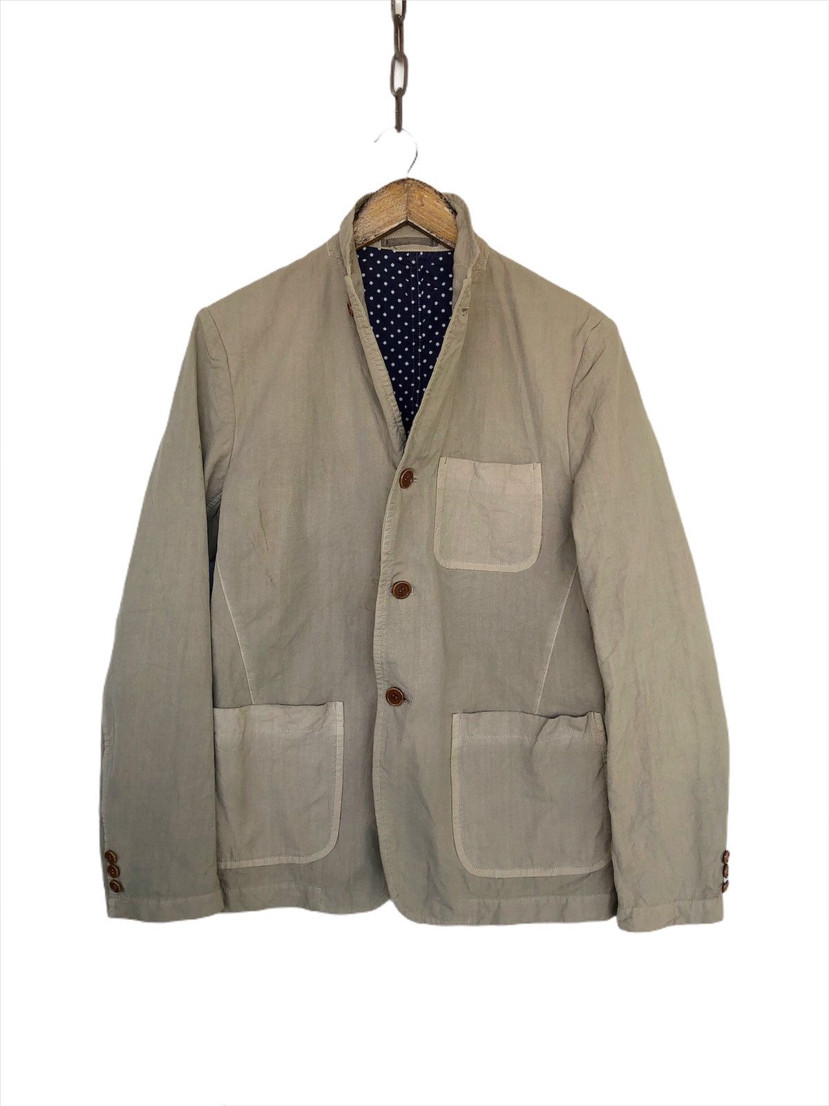 Comme des Garcons AW11 Comme des Garçons Homme Polka Dot Lining Work Jacket Size US M / EU 48-50 / 2 - 4 Thumbnail