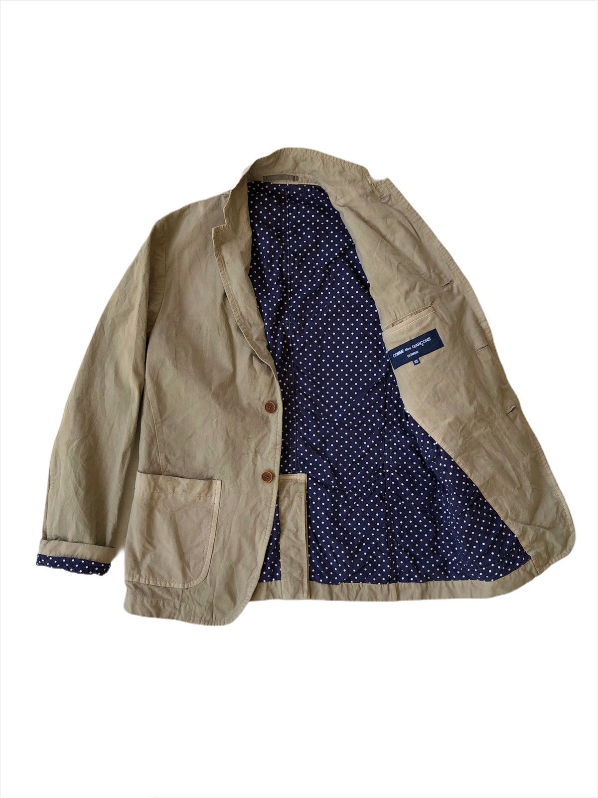 Comme des Garcons AW11 Comme des Garçons Homme Polka Dot Lining Work Jacket Size US M / EU 48-50 / 2 - 1 Thumbnail