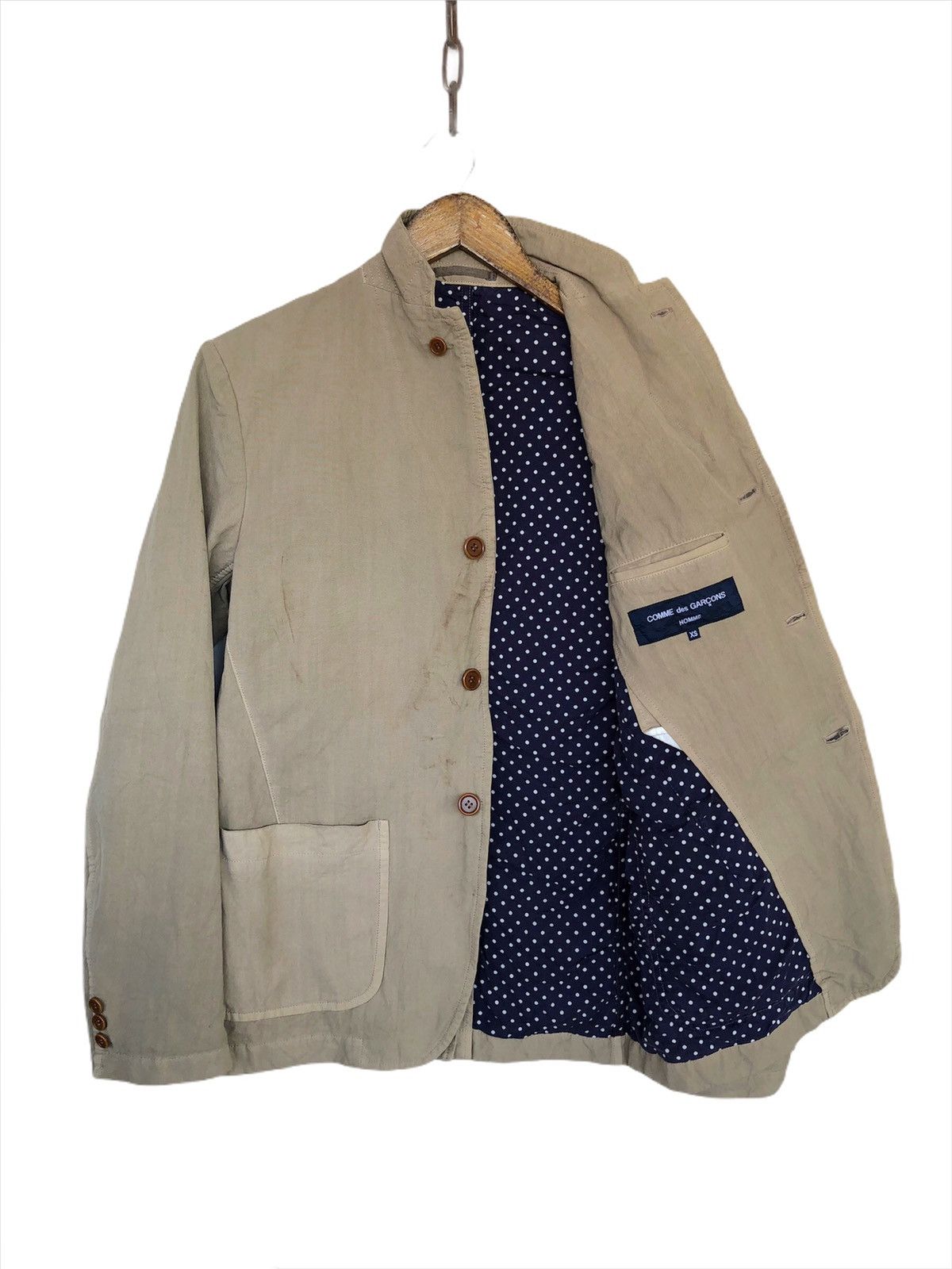 Comme des Garcons AW11 Comme des Garçons Homme Polka Dot Lining Work Jacket Size US M / EU 48-50 / 2 - 5 Thumbnail