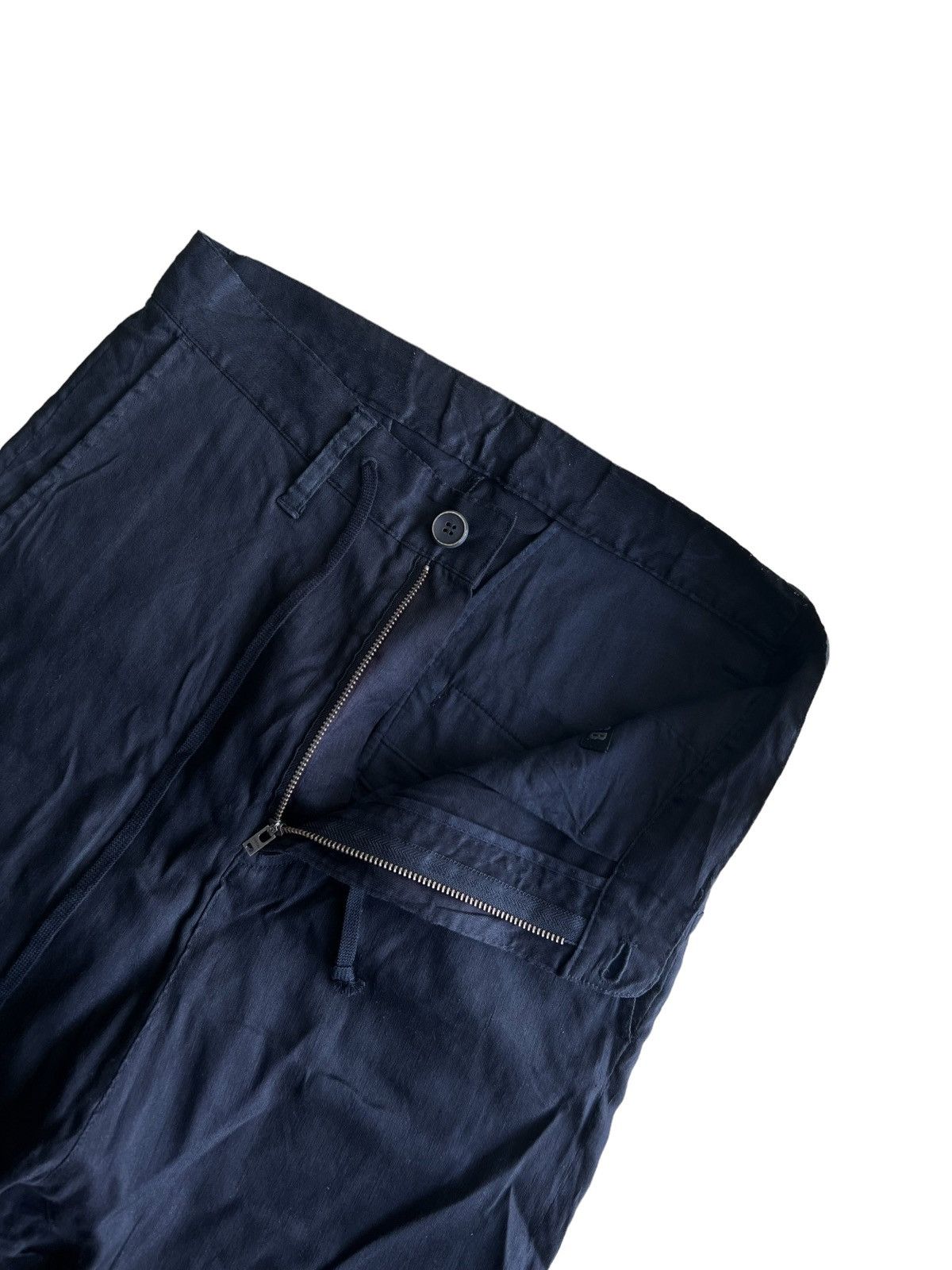 If Six Was Nine Le Grande Bleu LGB Drop Crotch Hakama Sarrouel Linen Pants Size US 32 / EU 48 - 6 Thumbnail